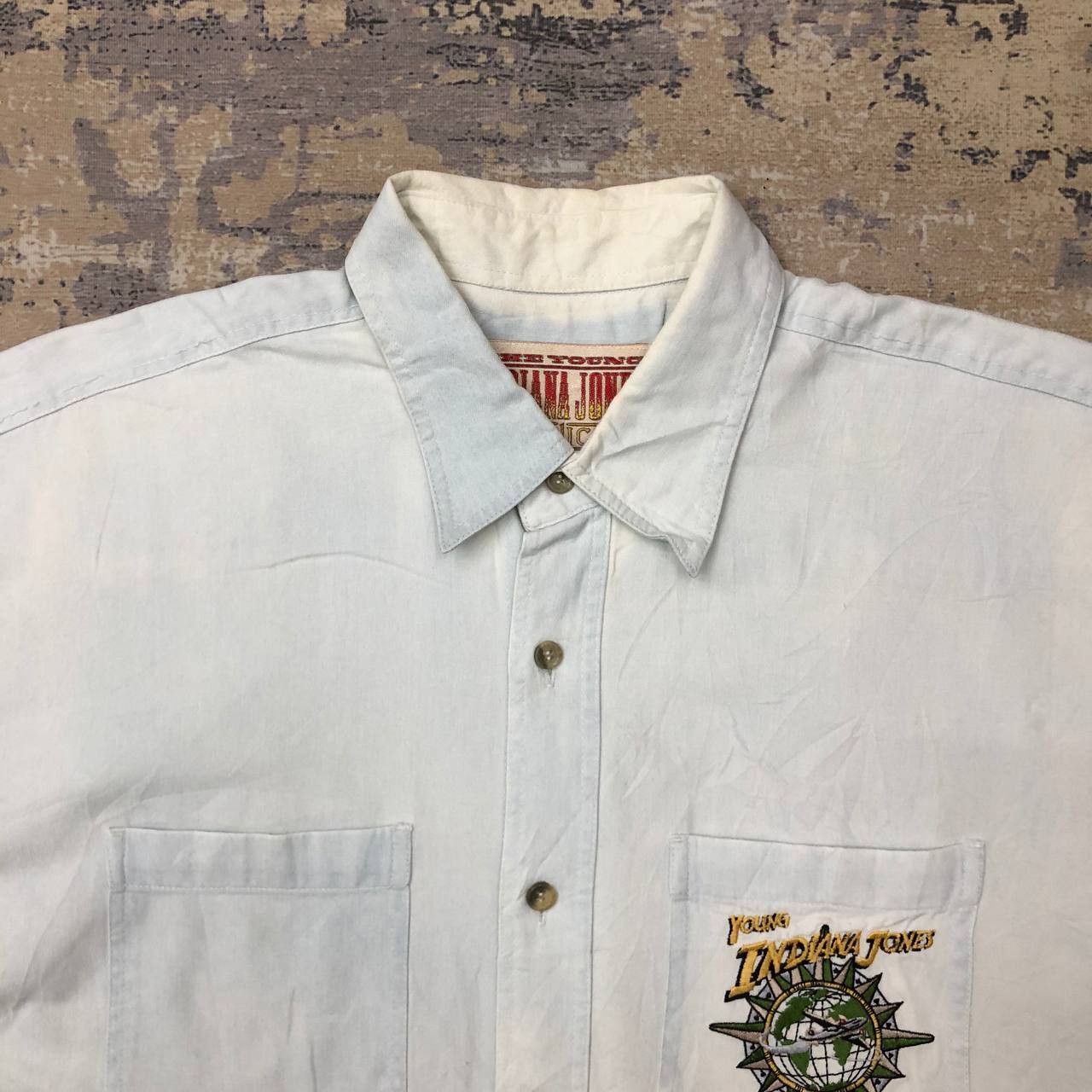 Vintage T72 VTG MOVIE INDIANA JONES DENIM SHIRTS Size US L / EU 52-54 / 3 - 5 Thumbnail