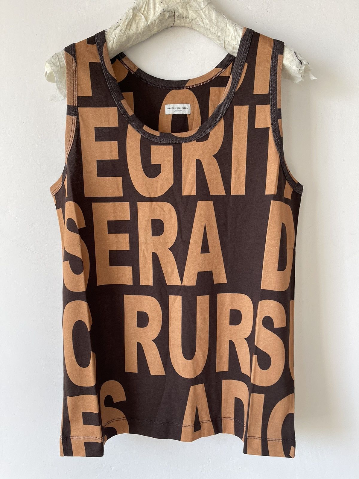 Dries Van Noten Helio Letter Print Tank Top Size US M / EU 48-50 / 2 - 2 Thumbnail