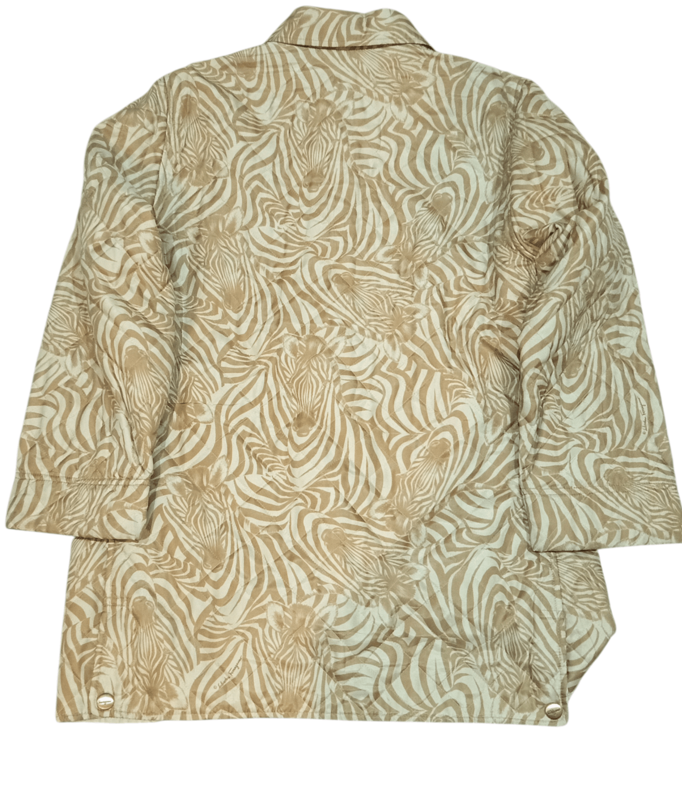 Salvatore Ferragamo Vintage Salvatore Ferragamo Quilted Animal Print Jacket Size M / US 6-8 / IT 42-44 - 8 Thumbnail