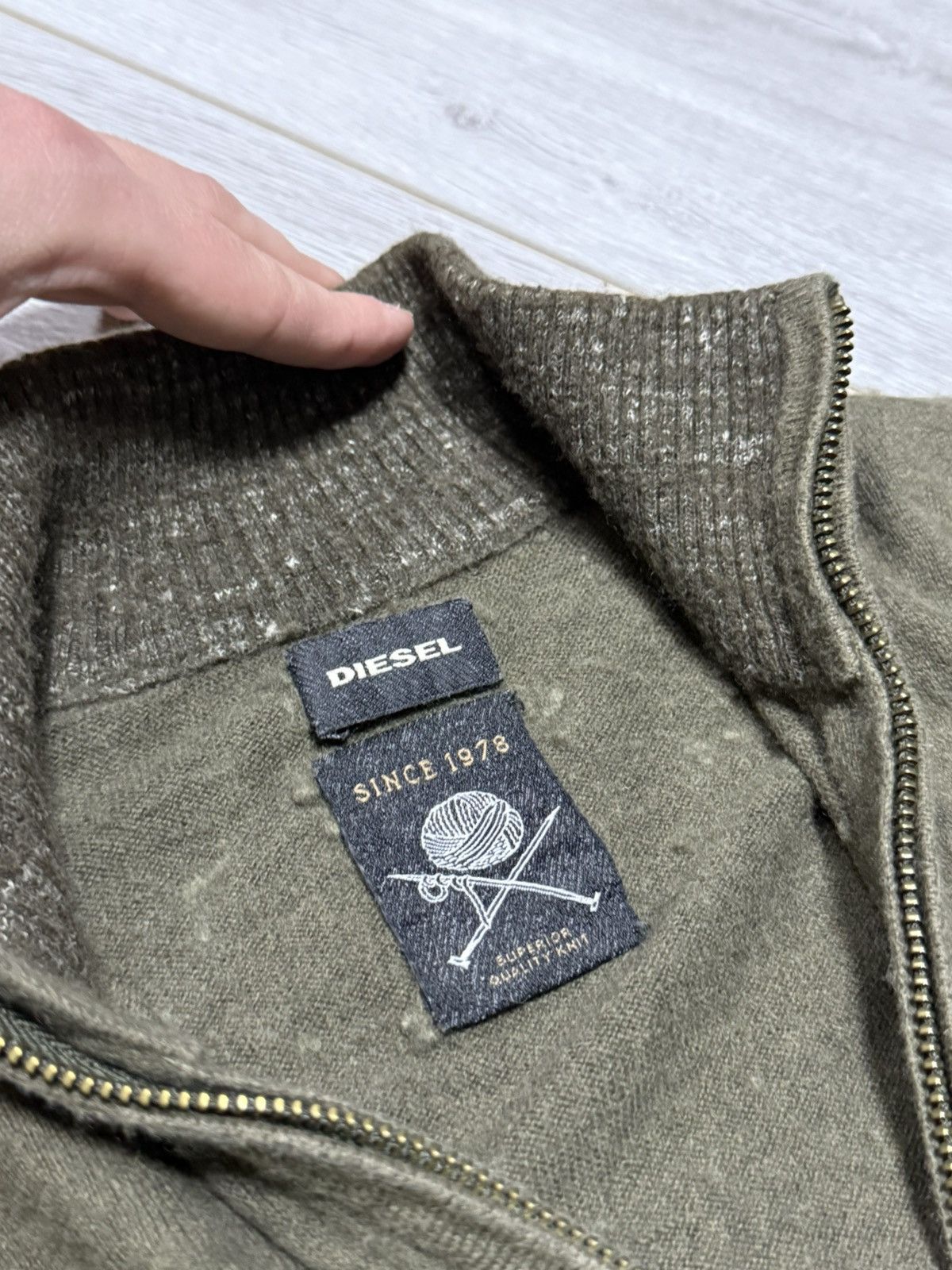 Diesel Diesel wool linen sweater zip zip Size US L / EU 52-54 / 3 - 8 Thumbnail
