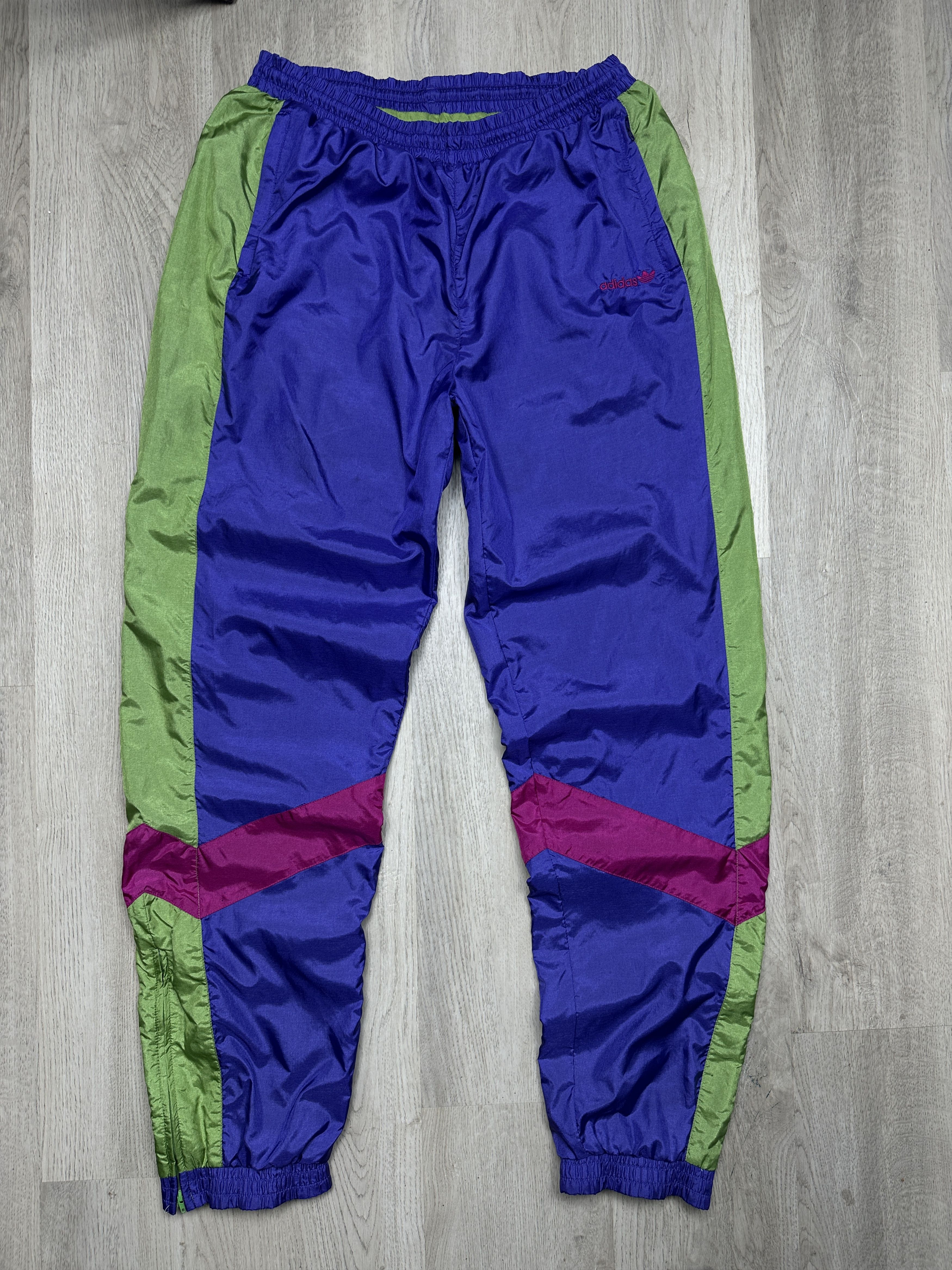 Adidas × Vintage Adidas 90s Vintage Nylon Mens Track Pants Drill Size US 36 / EU 52 - 1 Thumbnail