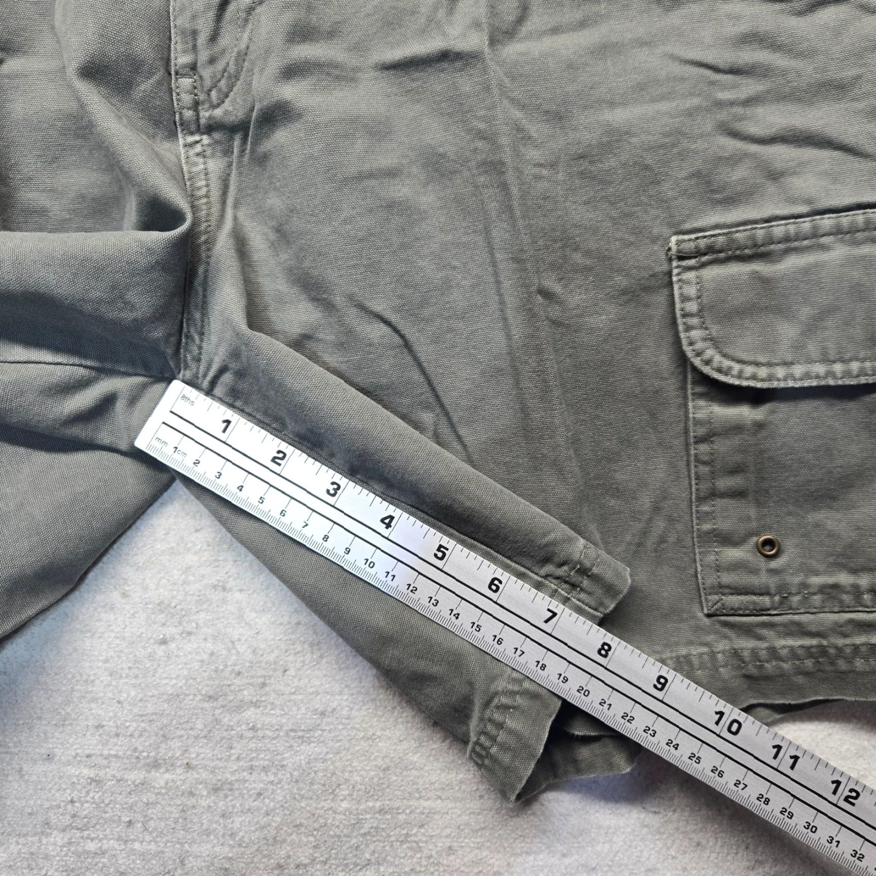 Vintage Saddlebred Shorts Gray 100% Cotton Adult Men Size 36 Chino Regular Pocket Zipper Button Size US 36 / EU 52 - 5 Thumbnail