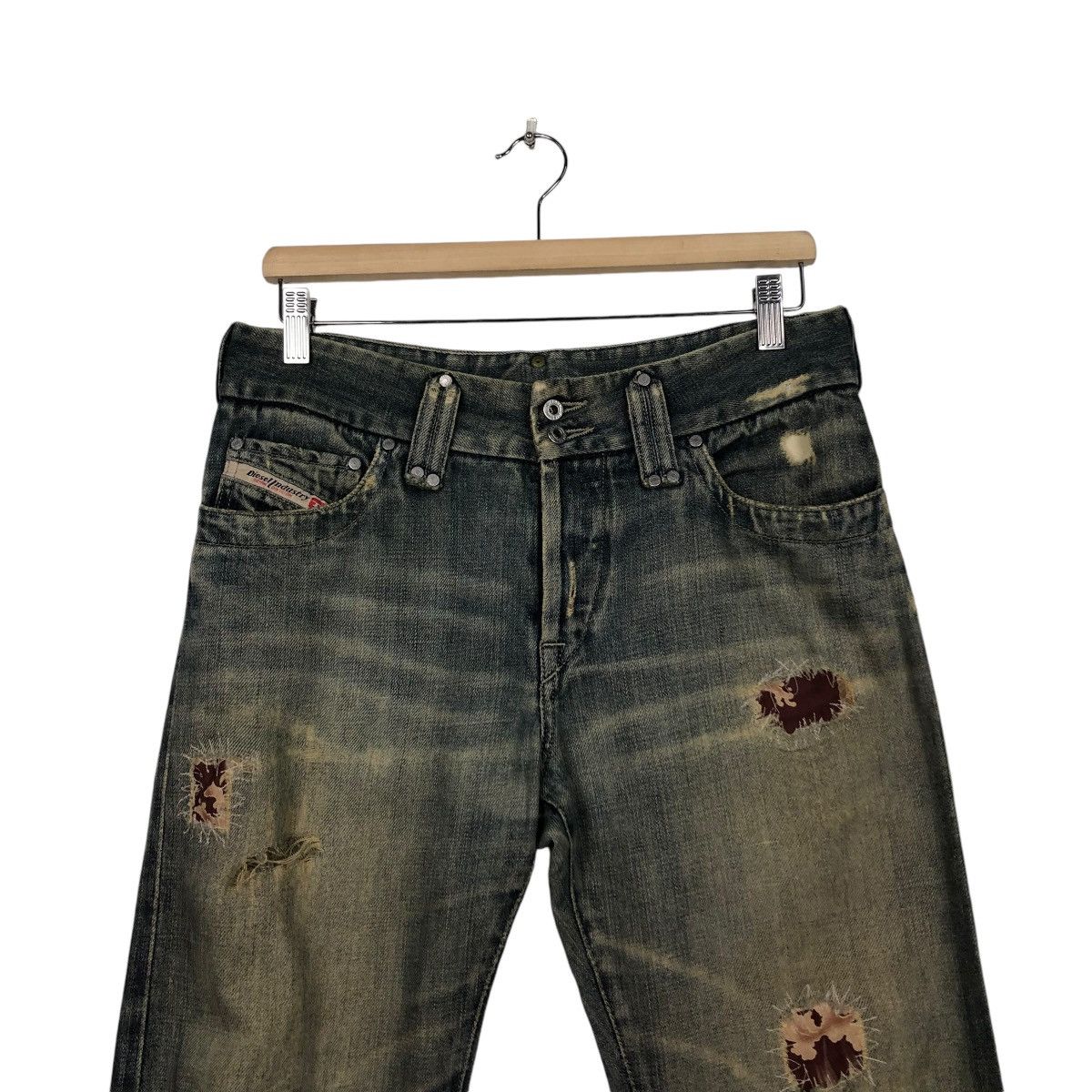 Diesel 🔥DISTRESSED RUSTY DESIGN DIESEL DENIM JEANS PATCHWORK Size US 32 / EU 48 - 5 Thumbnail