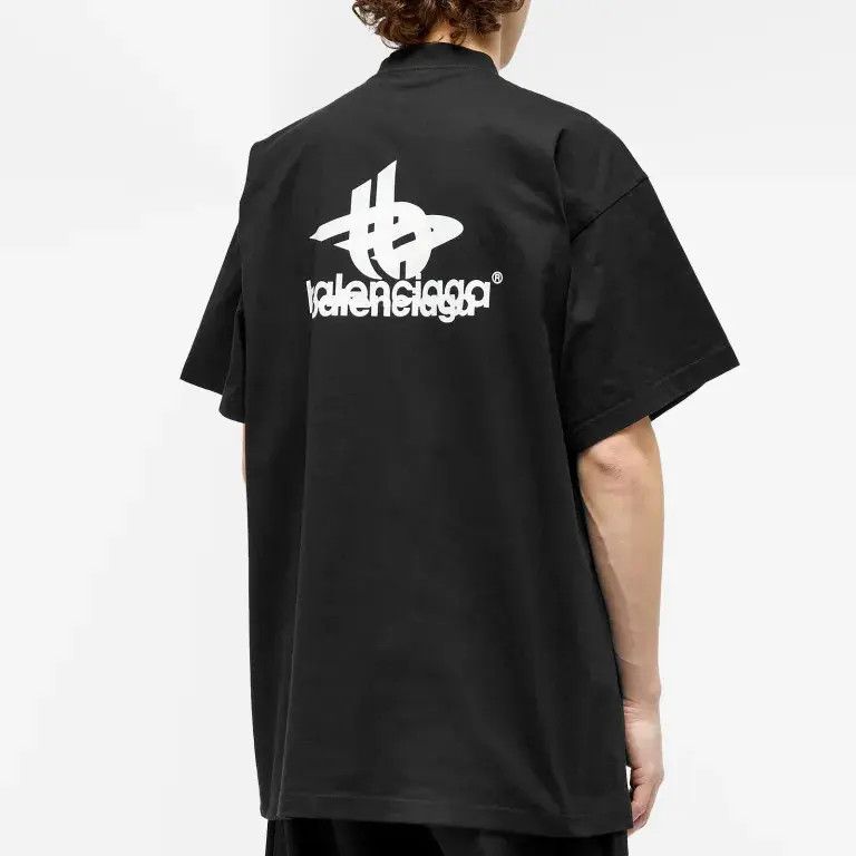 Balenciaga o1la1rc1a1024 Layered Sports T- Shirt Oversized in Black Size US L / EU 52-54 / 3 - 3 Thumbnail