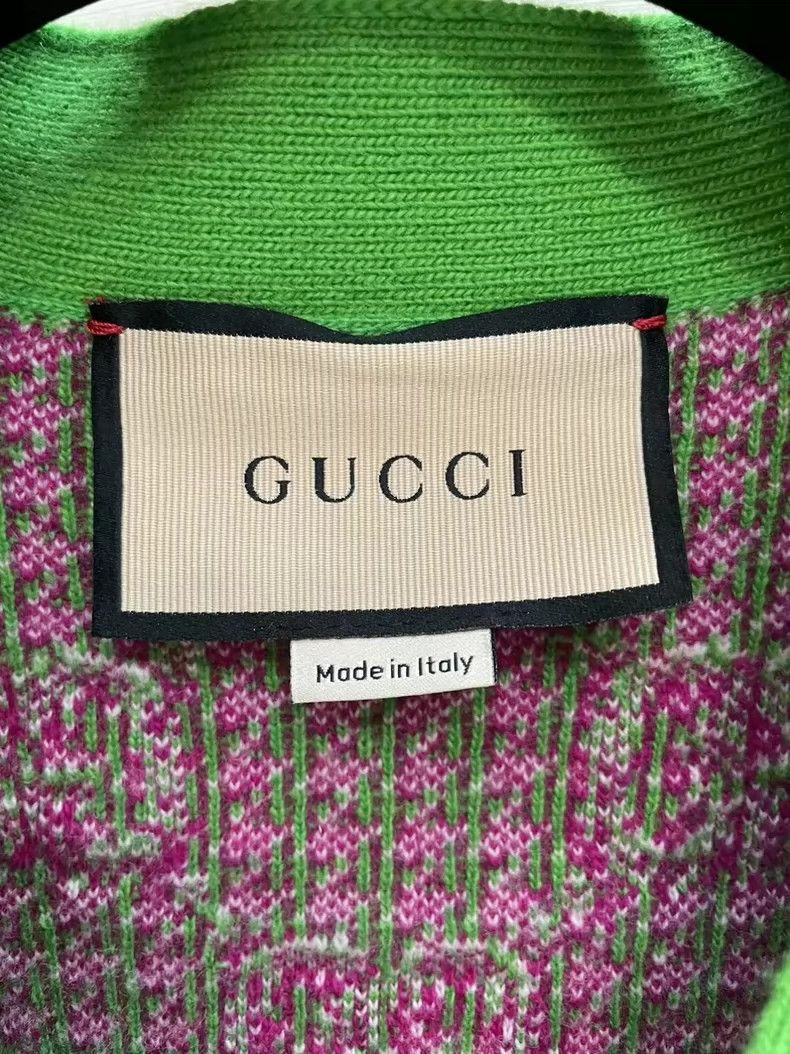 Gucci Gucci Full logo wool knitted cardigan sweater 2501-Nextarro Size US XXS / EU 40 - 2 Thumbnail
