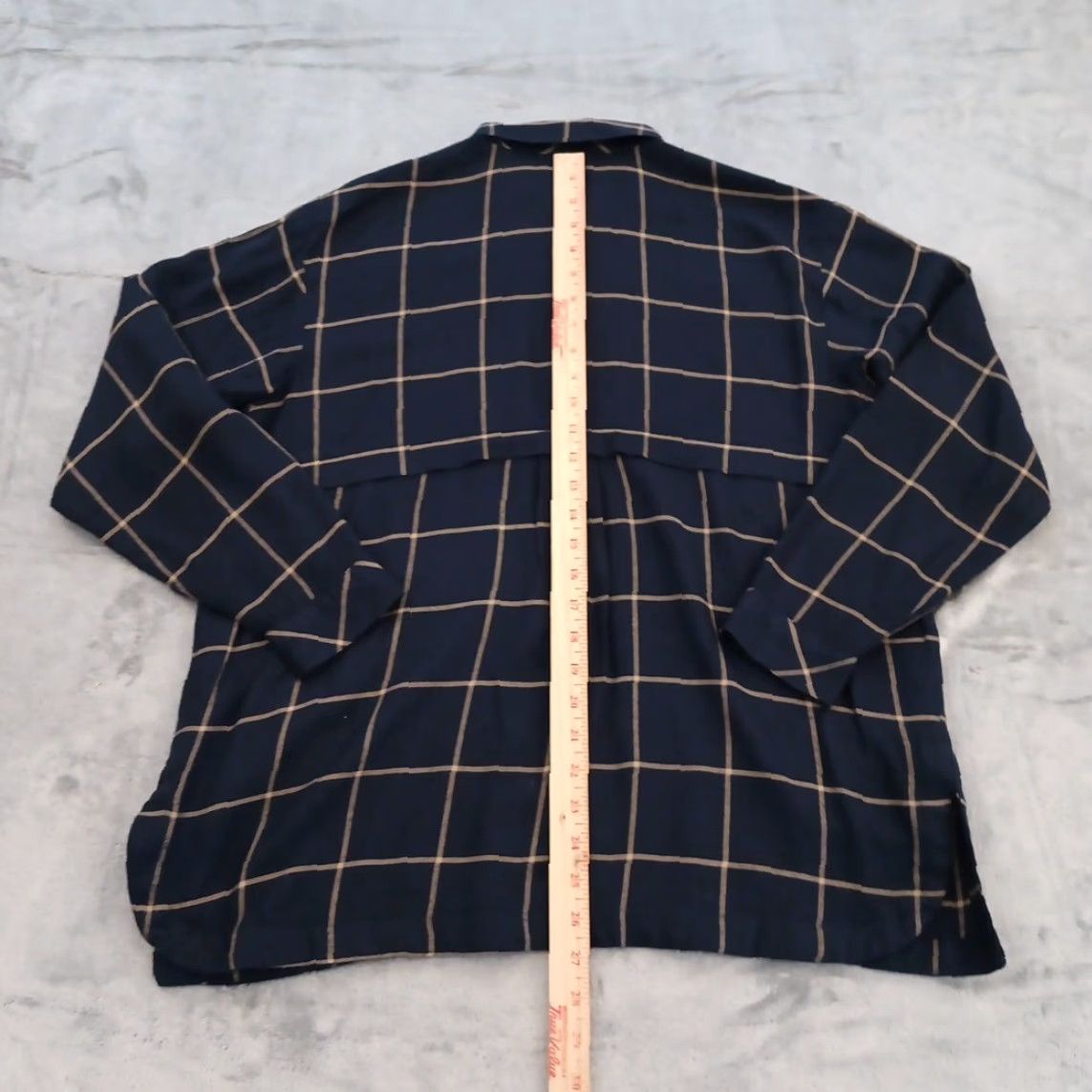 J. Jill J.Jill Shirt Womens Small Black Beige Plaid Long Sleeve Button Up Tunic S Black Plaid 60s? Size S / US 4 / IT 40 - 5 Thumbnail