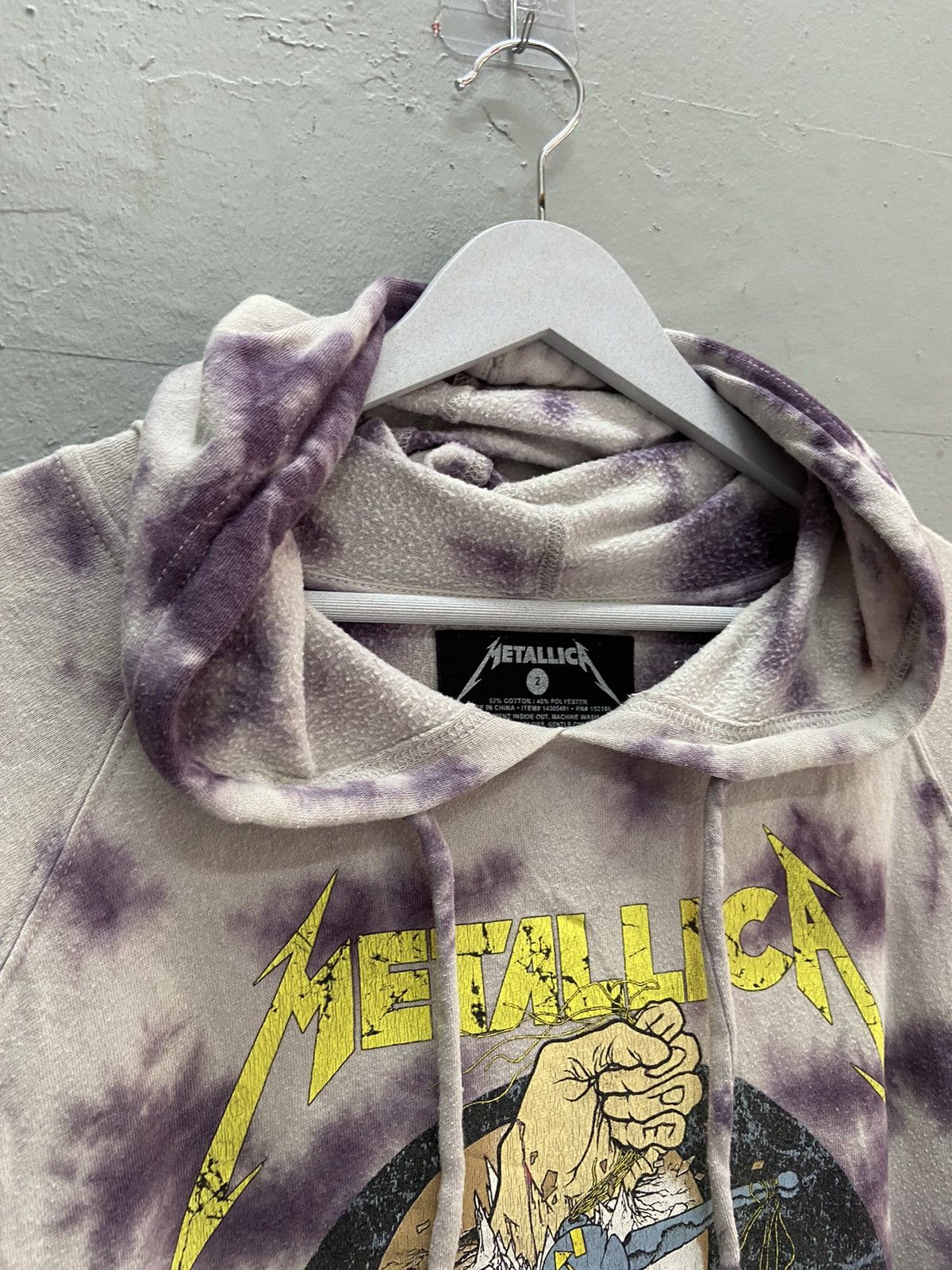 Metallica METALLICA DAMAGED JUSTICE PUSHEAD OVERSIZED HOODIE Size XL / US 12-14 / IT 48-50 - 3 Thumbnail