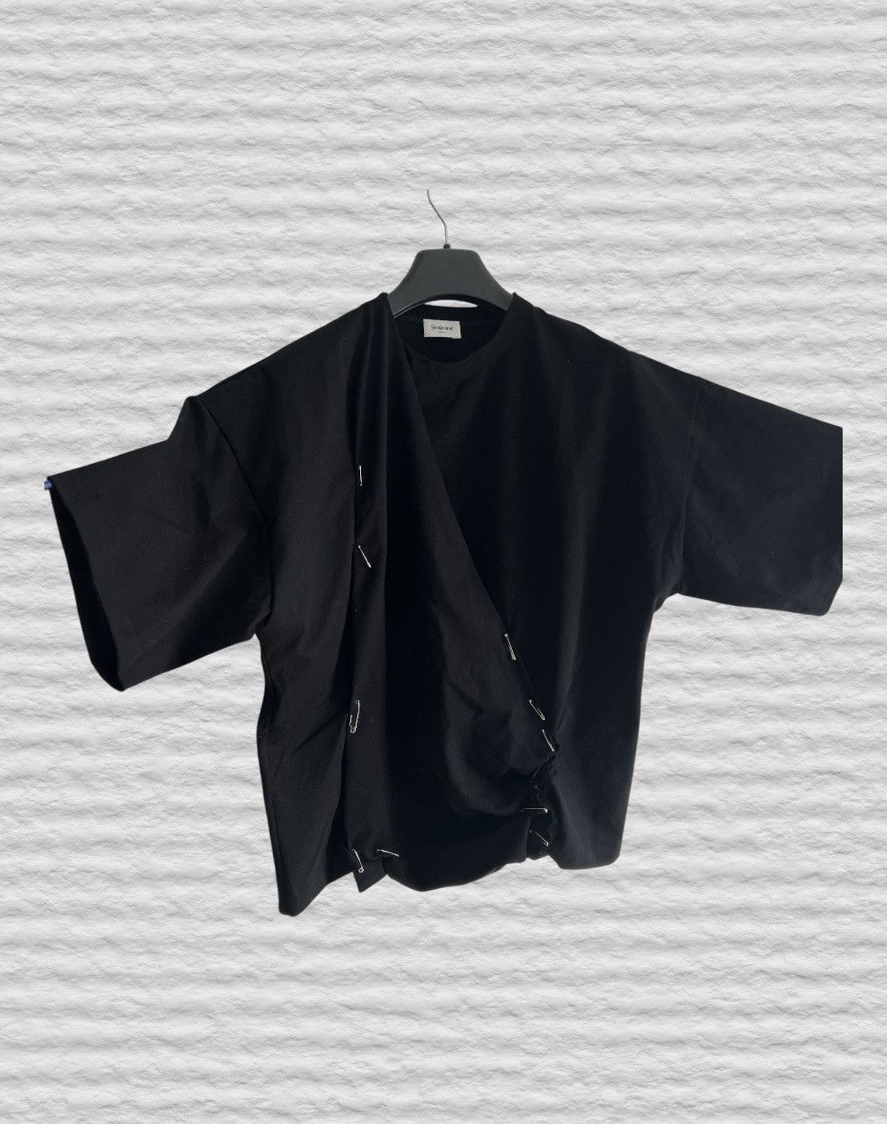 Yves Saint Laurent Prototype Saint Laurent – T-shirt Drapé Cache-Cœur Size S / US 4 / IT 40 - 1 Thumbnail