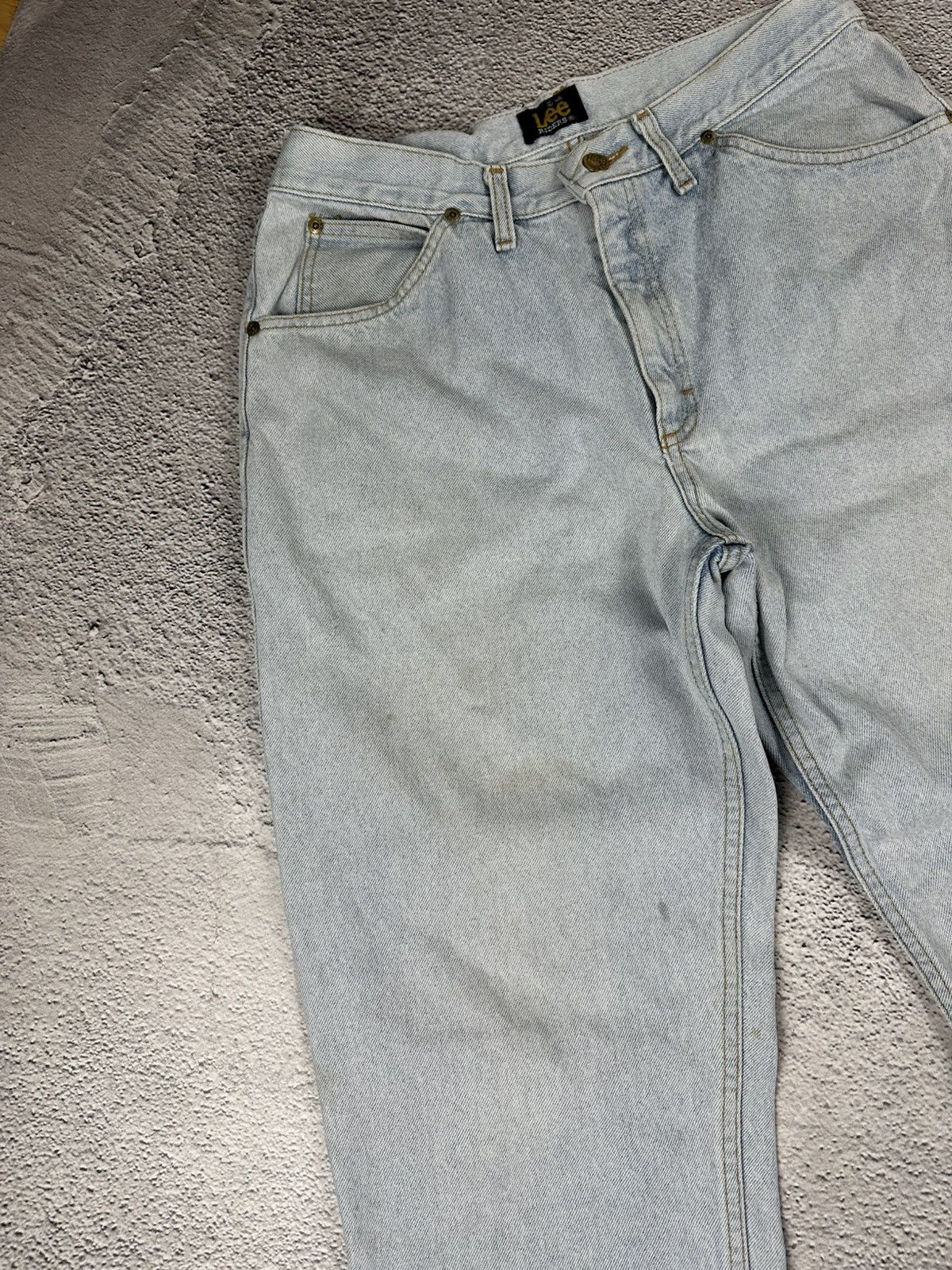 Lee Vintage Lee Riders Washed Denim Blue Jeans Baggy Flared Y2K Size US 35 - 10 Thumbnail