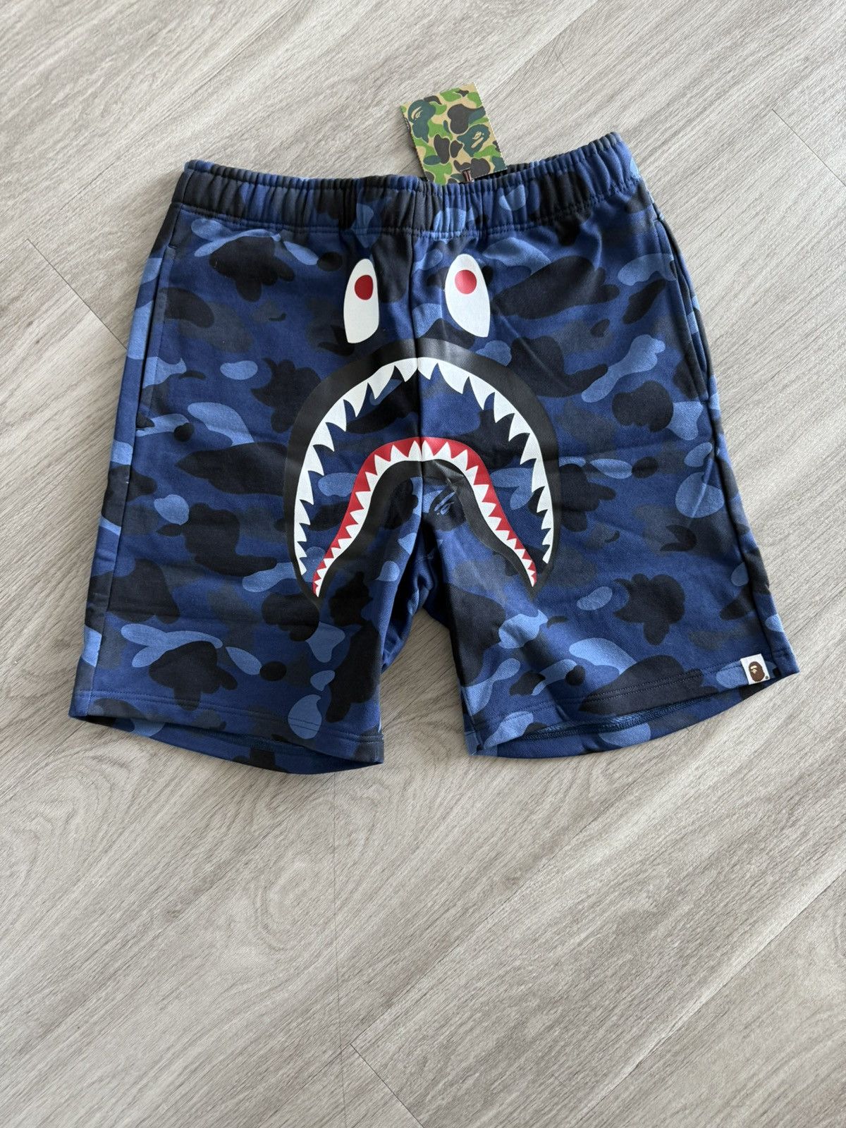 Bape Bape Blue camo shark shorts Size US 30 / EU 46 - 1 Thumbnail