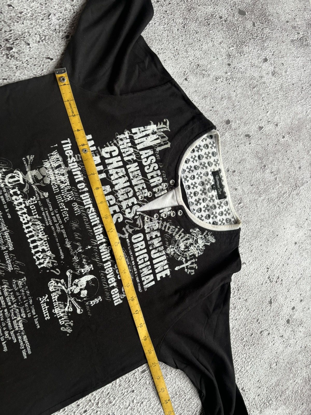 Hysteric Glamour Y2k Beaumont Carr Skull Poem Punk style LS Size US L / EU 52-54 / 3 - 8 Thumbnail