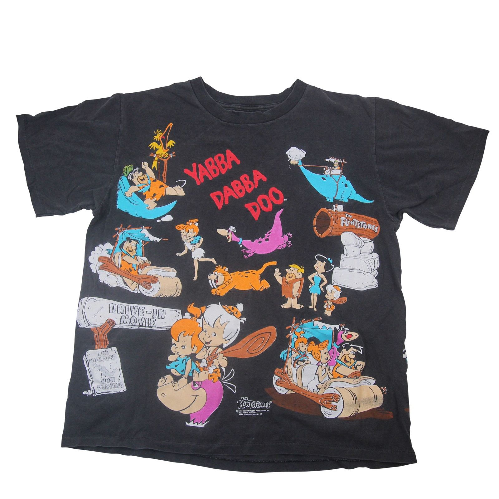 Vintage Vintage 1994 Flint Stones Cartoon Allover Graphic T Shirt Size US XL / EU 56 / 4 - 1 Thumbnail