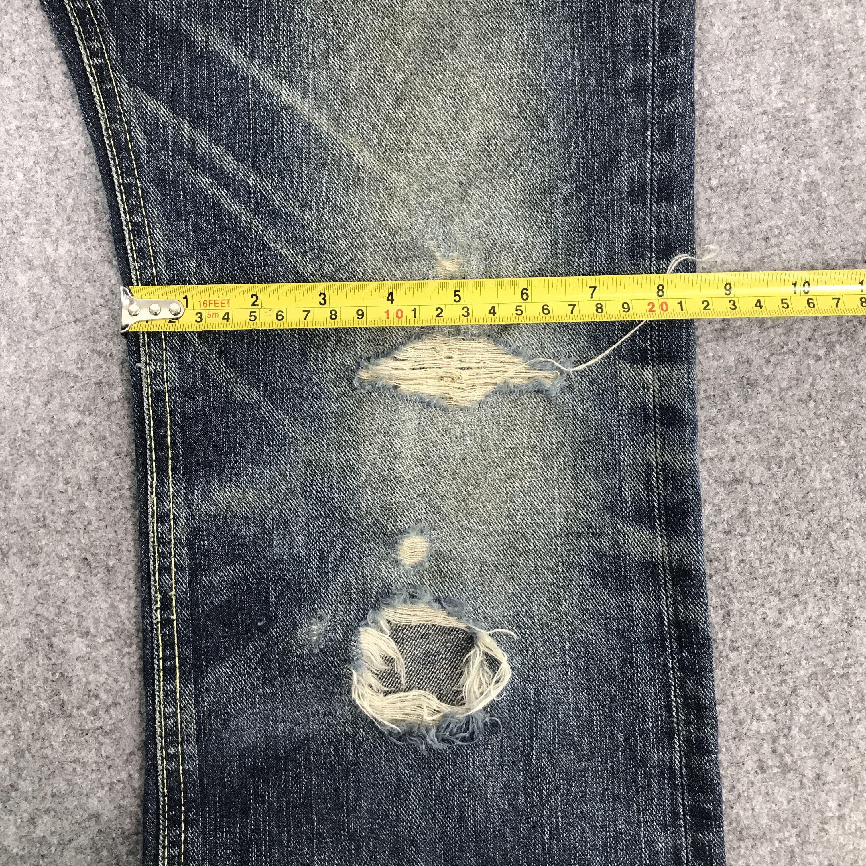 Lee FLARE LEE RIDERS DISTRESSED DENIM PANTS Size US 33 - 11 Thumbnail