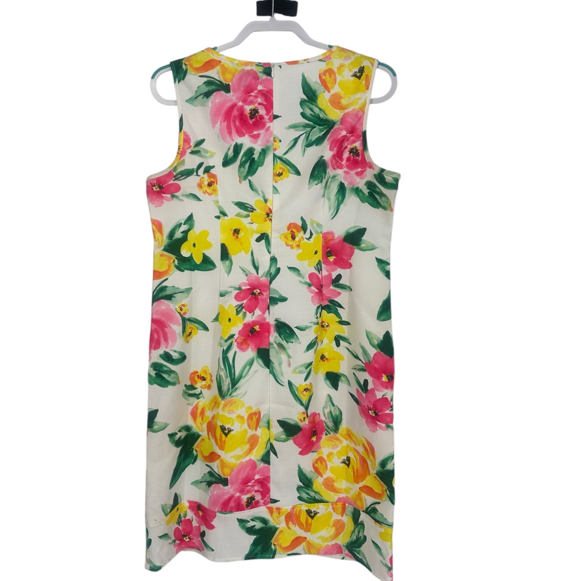 Other Nina Leonard Dress - Ivory Floral Shift - Size Large Size L / US 10 / IT 46 - 2 Thumbnail