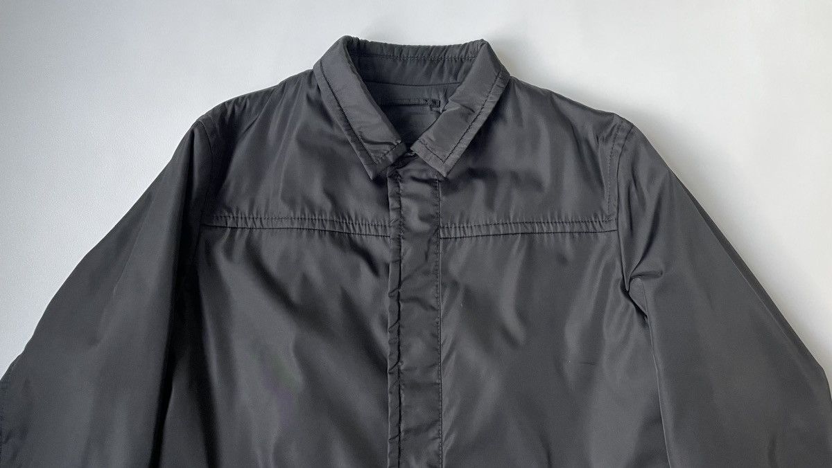 Prada A/W 11 Black Nylon Mac Zip Overcoat Size US L / EU 52-54 / 3 - 2 Thumbnail