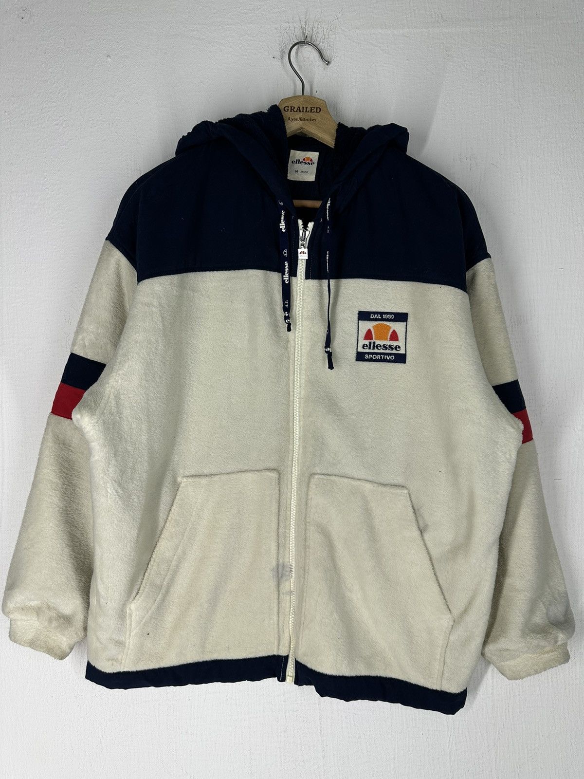 Ellesse × Vintage Vintage Ellesse Fleece Hoodie Jacket Size US M / EU 48-50 / 2 - 5 Thumbnail