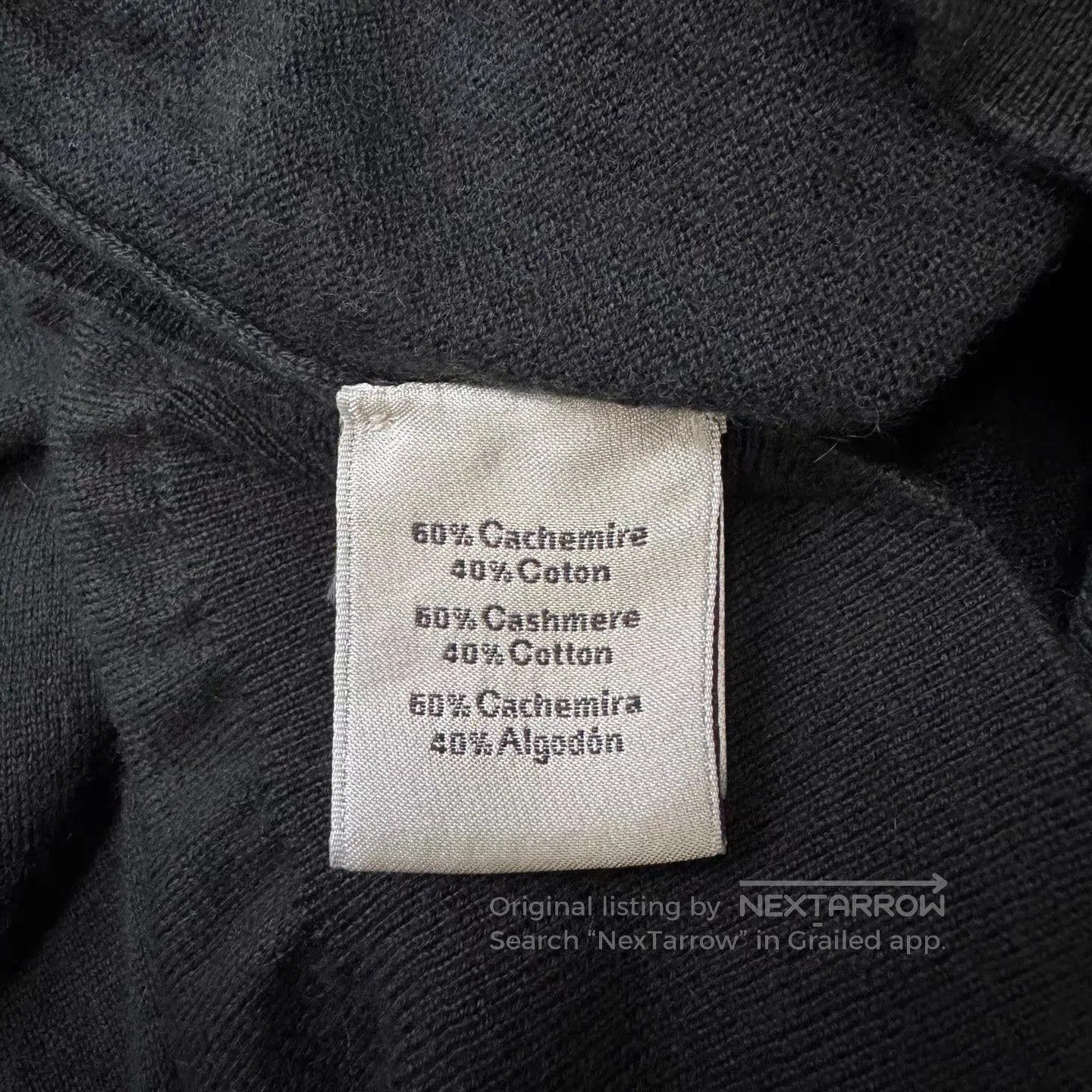 Hermes Black Cardigan with Yellow Diamond Patterns, Long Sleeve. Size US L / EU 52-54 / 3 - 2 Thumbnail