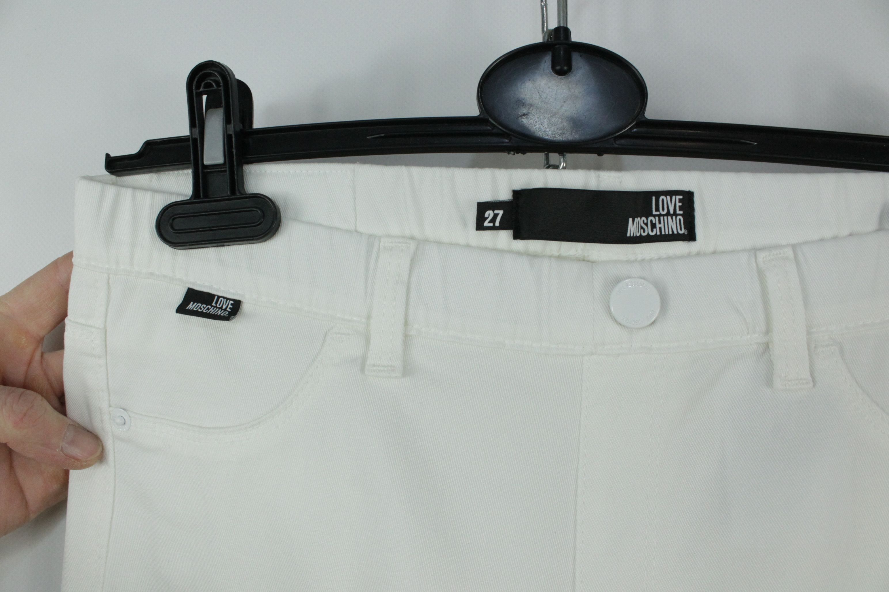 Designer × Love Moschino Love Moschino White Skinny Jeans / Jegging Size 27" / US 4 / IT 40 - 3 Thumbnail
