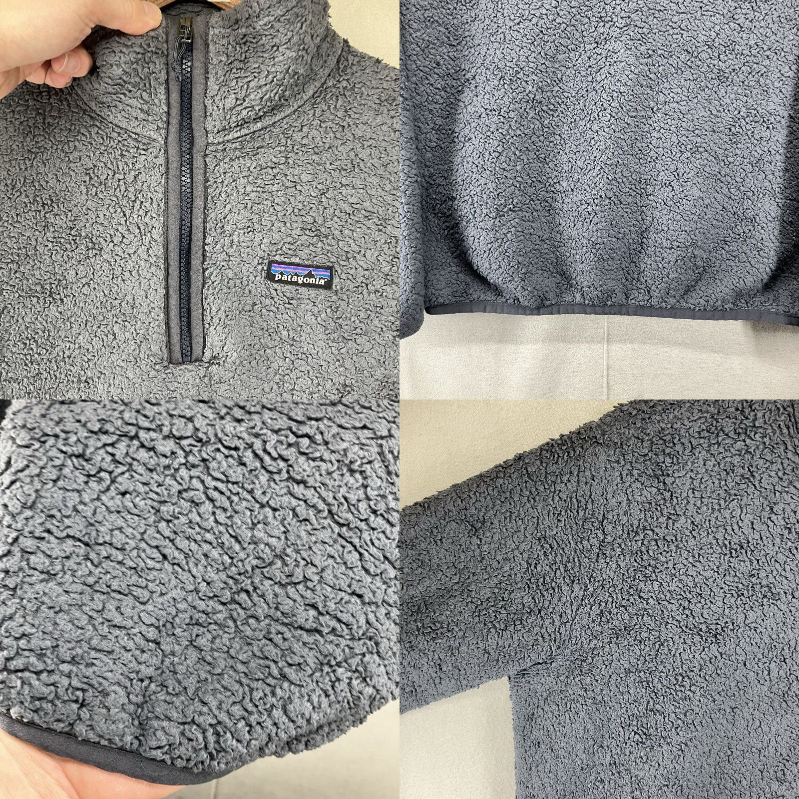 Patagonia Patagonia Mens Gray Sherpa Fleece 1/2 Zip Pullover Sweatshirt Long Sleeve Mock Neck Logo Outdoor Retro Athletic Fit S Regular Size US S / EU 44-46 / 1 - 8 Thumbnail