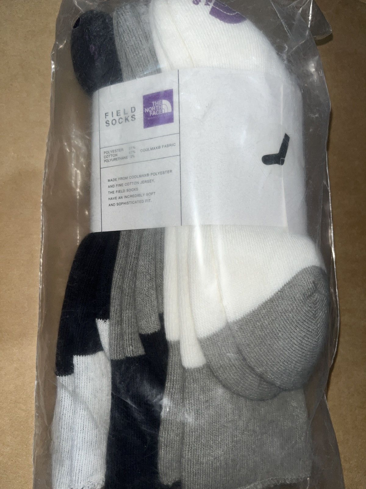 Japanese Brand × Nanamica × The North Face 🇯🇵TNF Purple Label 2-Tone Field Socks 3-Pack 🧦 Sz Large Size ONE SIZE - 5 Thumbnail