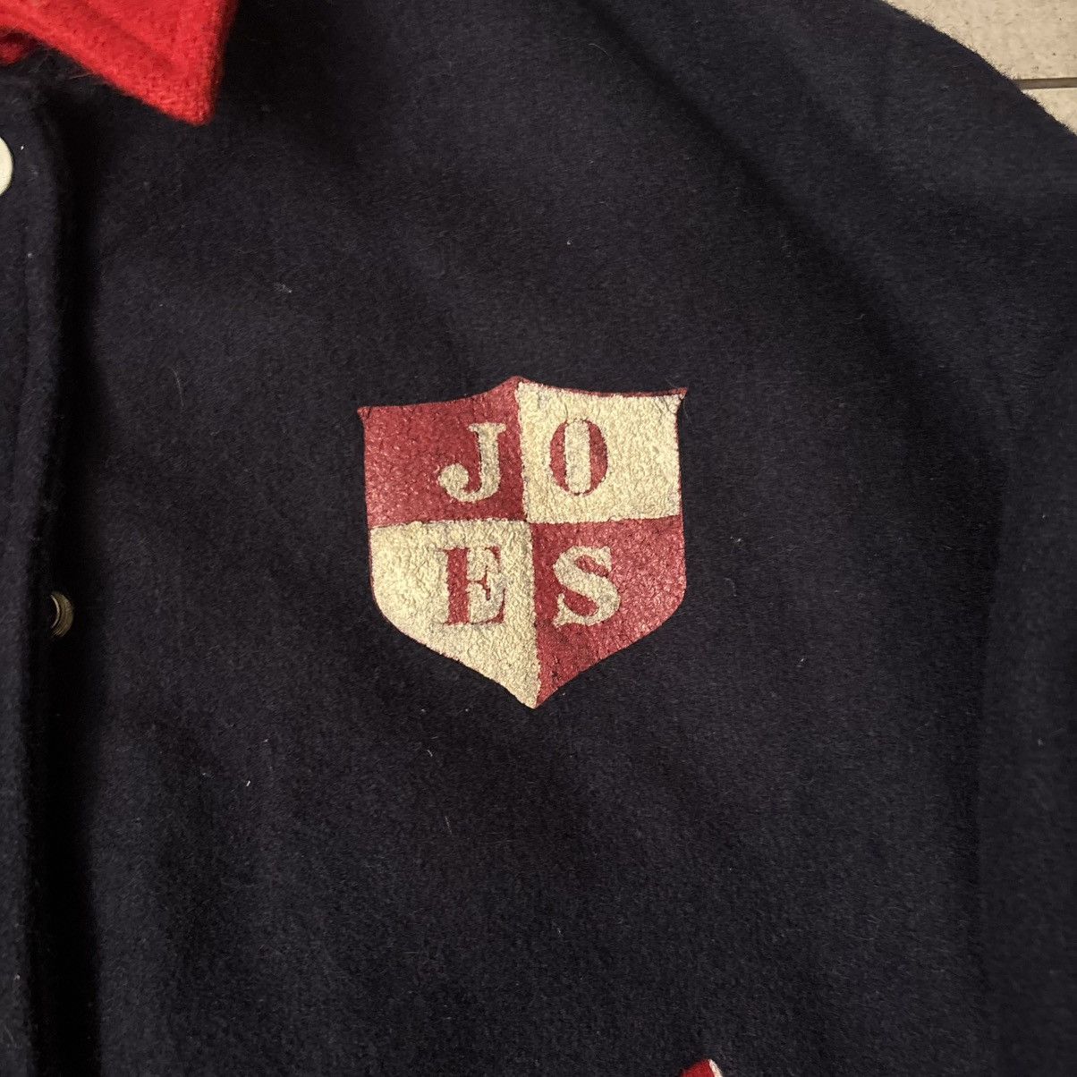 Vintage 80s University Indigo Joes Navy Wool Varsity Jacket Size US S / EU 44-46 / 1 - 7 Thumbnail