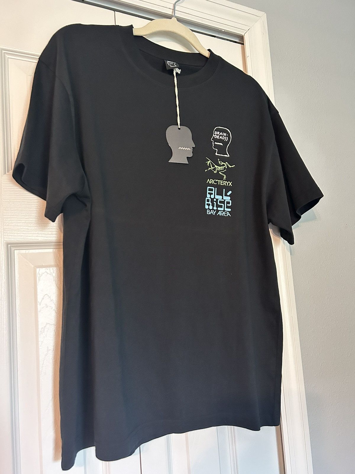 image of Arcteryx x Brain Dead Arc’Teryx - All Rise Bay Area T-Shirt Medium in Black, Men's
