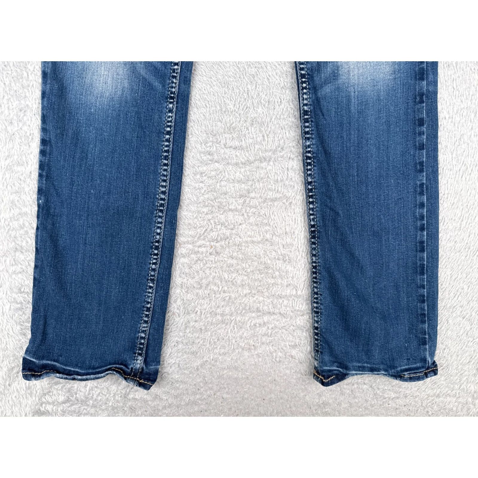 Silver Jeans Co. Silver Jeans Jeans Womens 30x30 Blue Denim Suki Low Straight Leg Embroidered Size 30" / US 8 / IT 44 - 2 Thumbnail