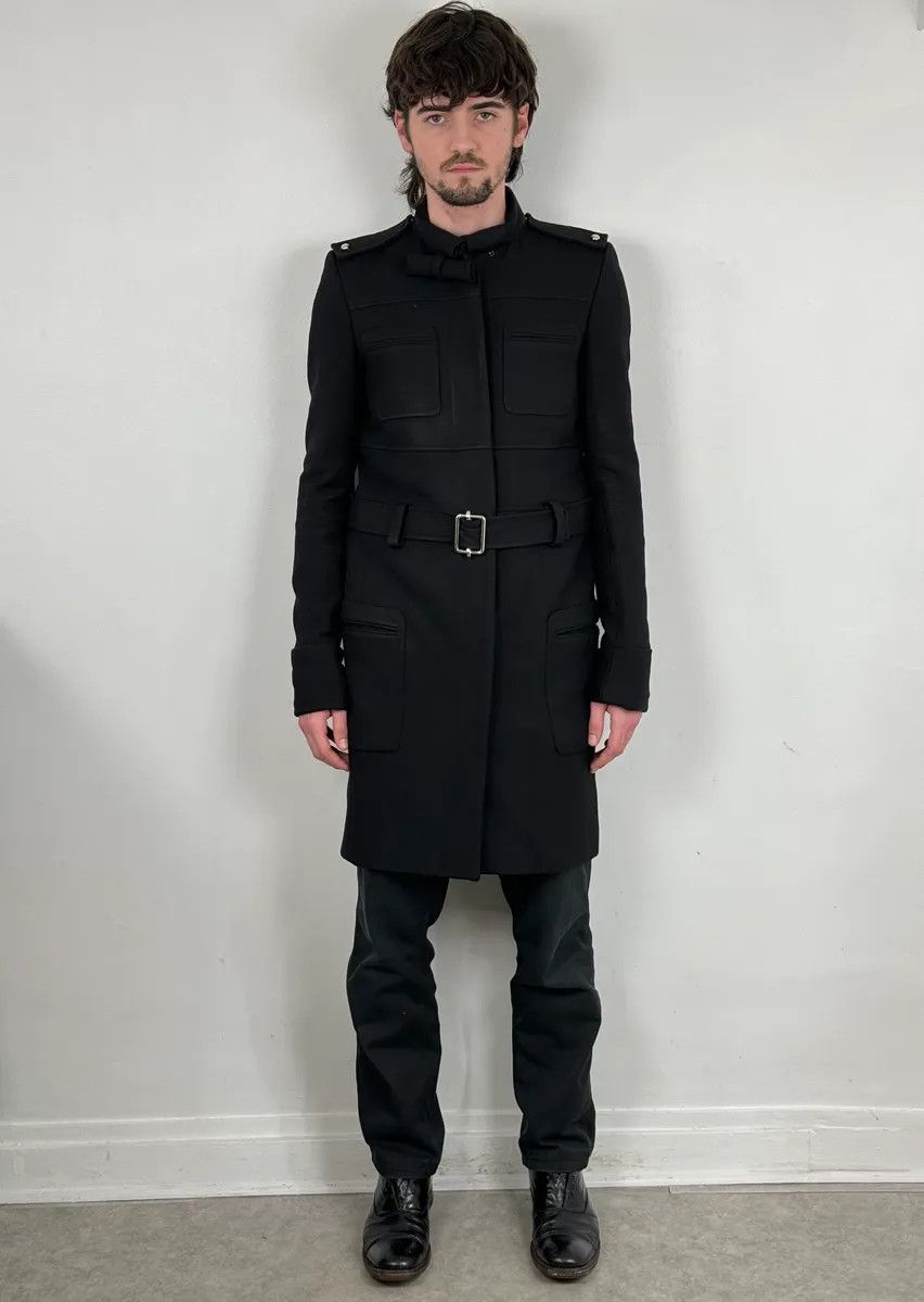 Balenciaga AW2005 Balenciaga Long Premium Wool Black Trench Coat Size US S / EU 44-46 / 1 - 4 Thumbnail