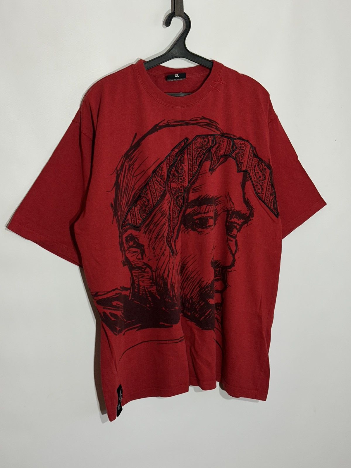 Band Tees Vintage 2Pac "Bandana Portrait" Graphic T-Shirt Size US XXL / EU 58 / 5 - 1 Thumbnail