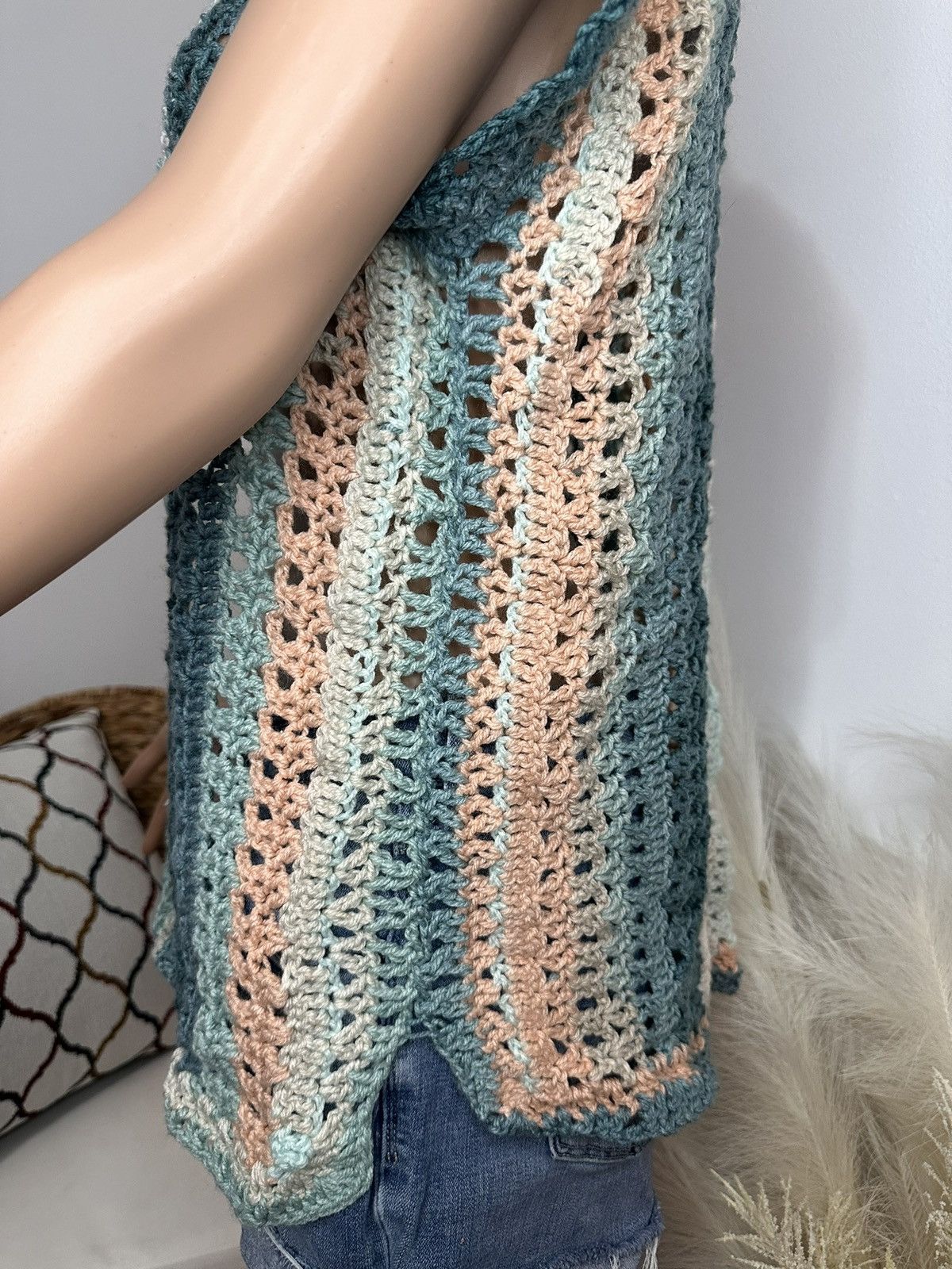 Vintage Handmade Crotchet Cardigan Size S Size S / US 4 / IT 40 - 4 Thumbnail