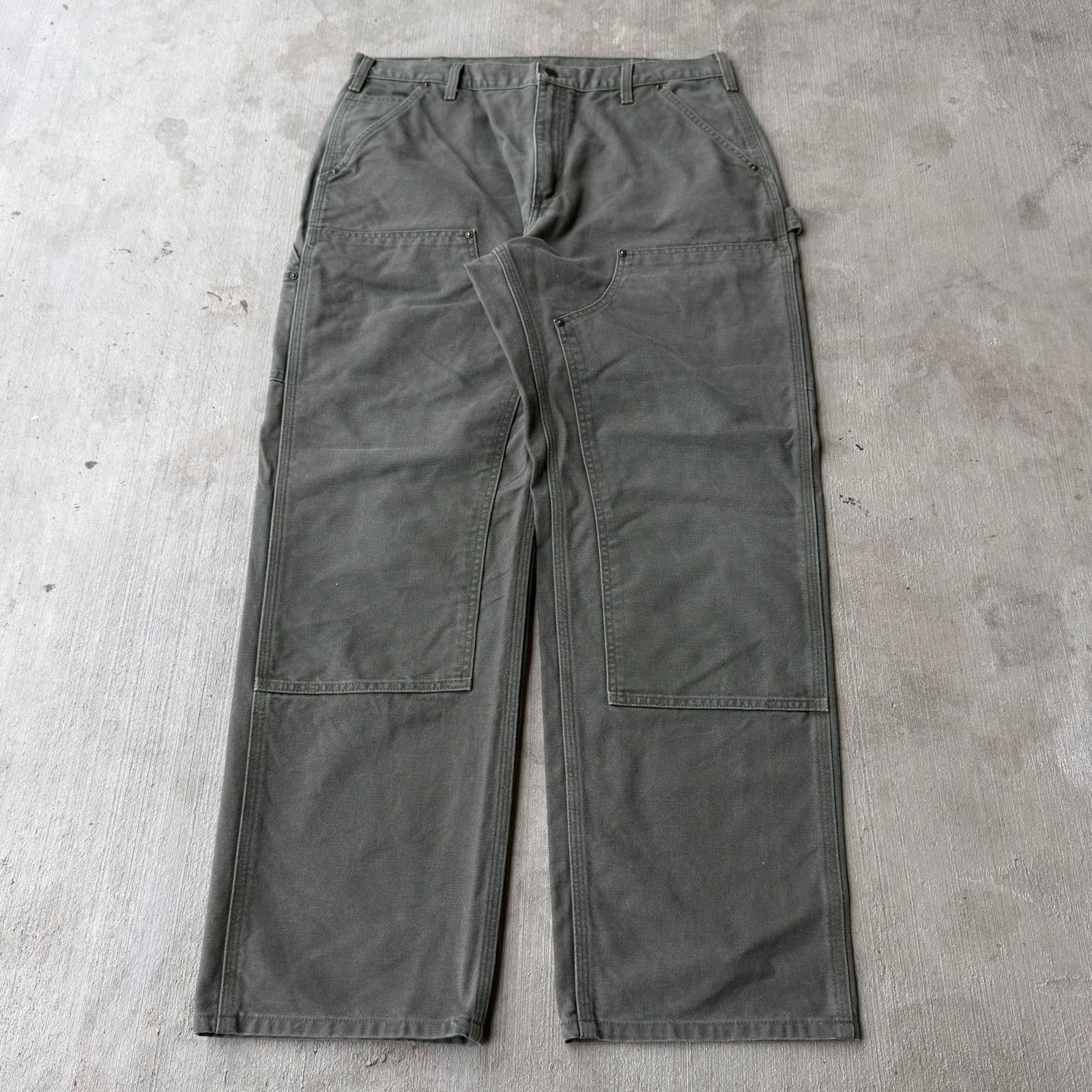 Carhartt × Vintage Carhartt green double knee work wear carpenter pants Size US 34 / EU 50 - 1 Thumbnail