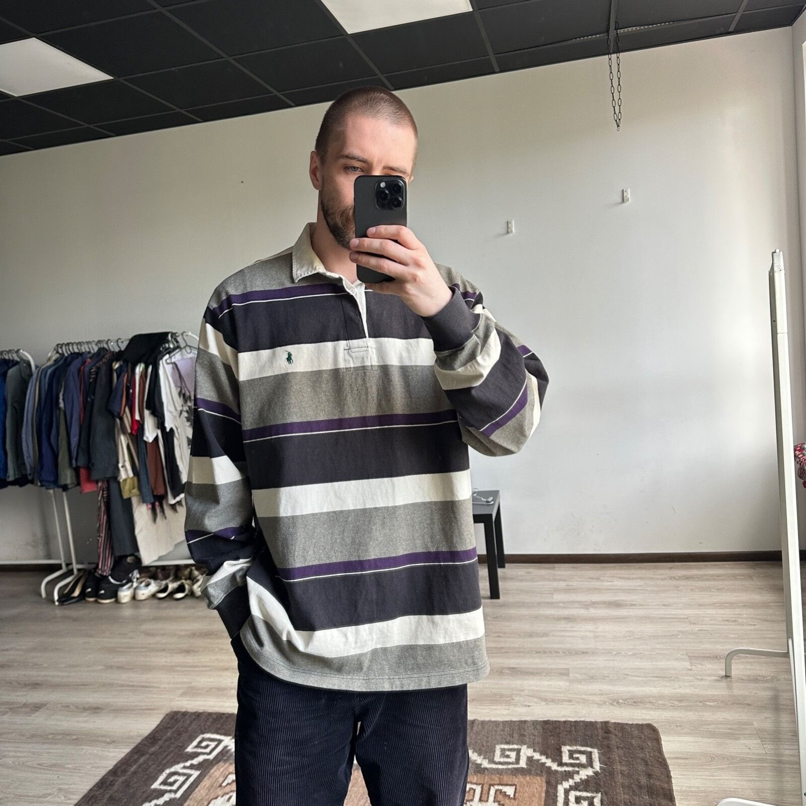 Ralph Lauren Sport Polo Sport Ralph Lauren Vintage Stripped Rugby Shirt 9101AC Size US L / EU 52-54 / 3 - 1 Thumbnail