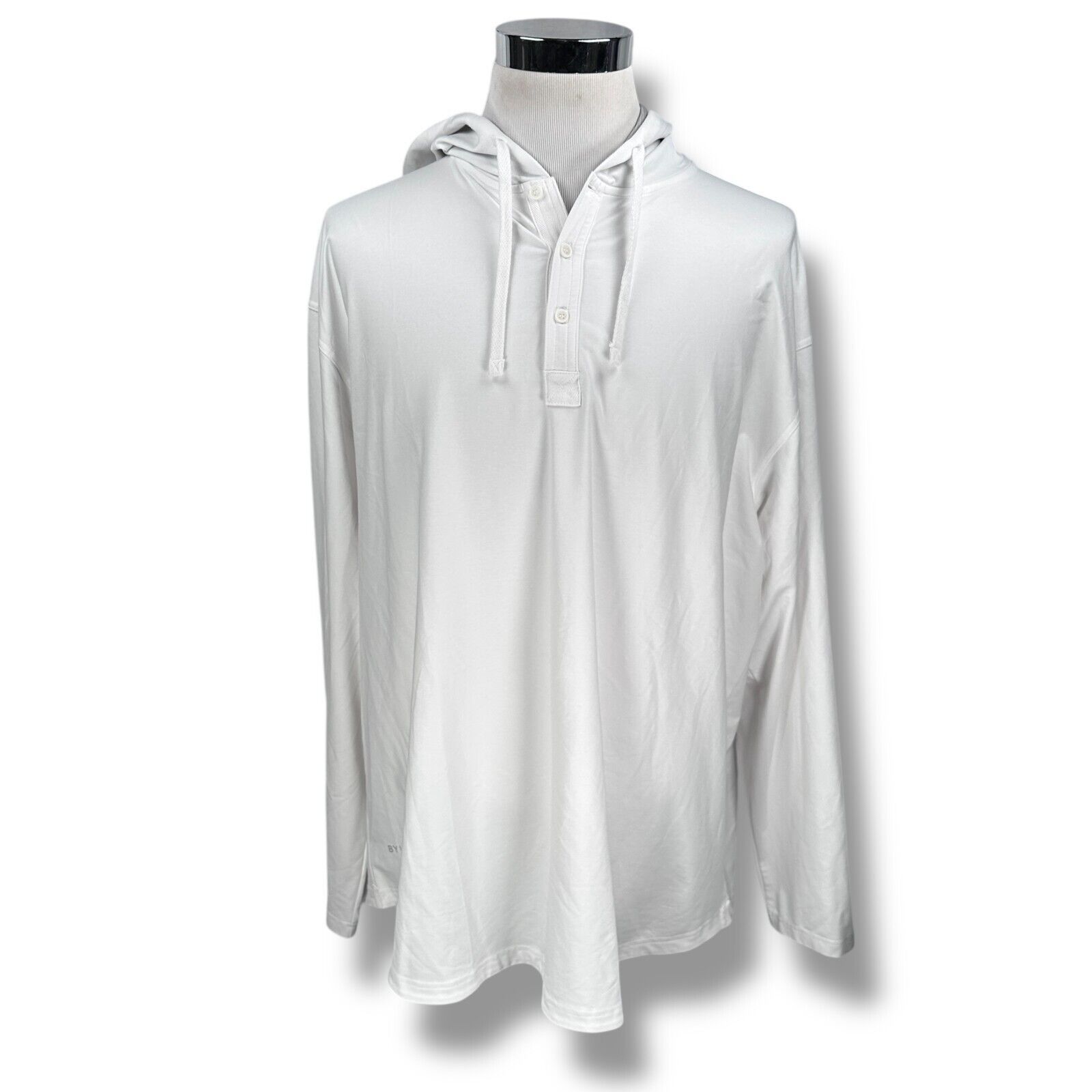 Other Bylt Drop-Cut LUX Henley Hooded Men’s 3XL White Long Sleeves Size US XXL / EU 58 / 5 - 1 Thumbnail