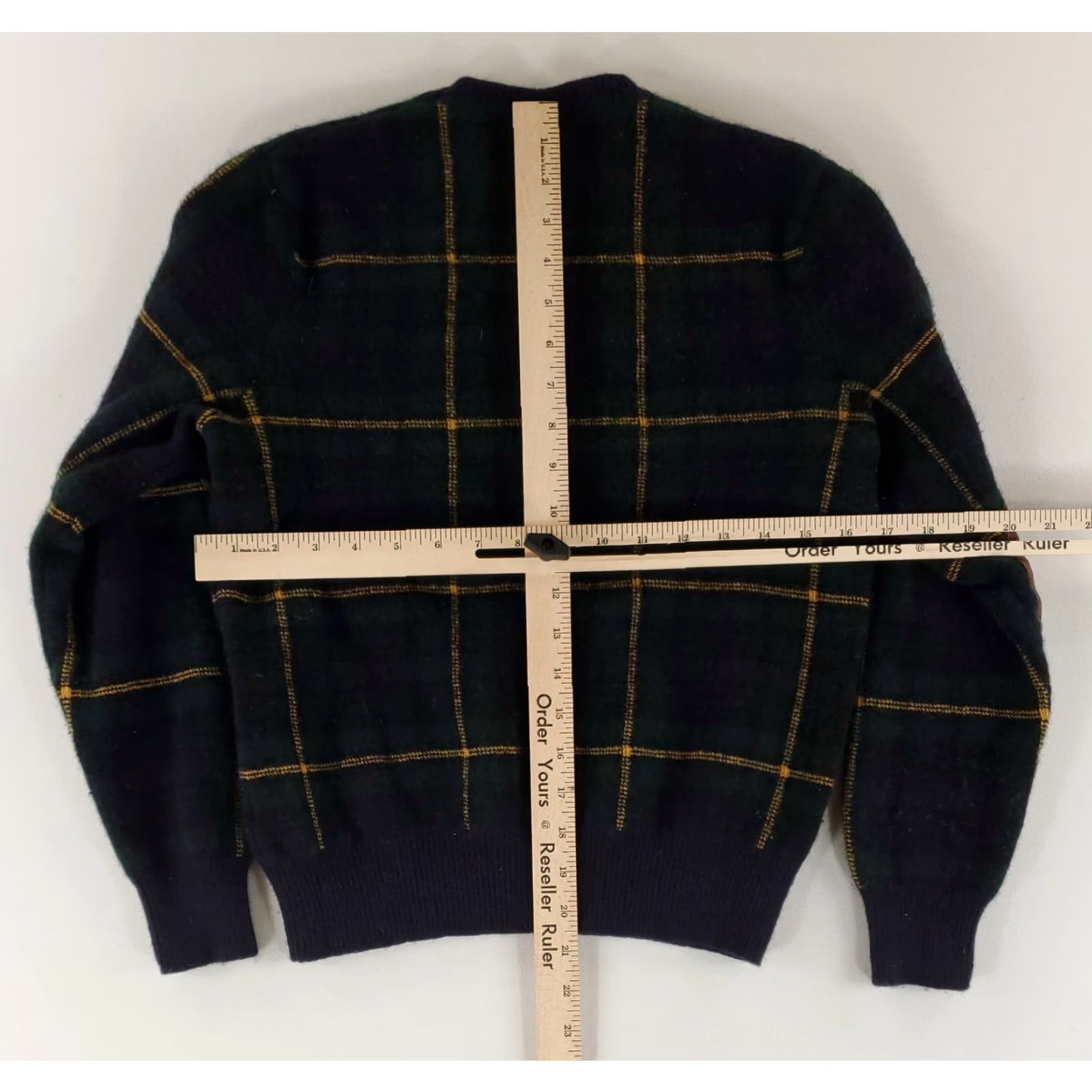 Polo Ralph Lauren Polo Ralph Lauren Sweater Womens S 100% Wool Blue Green Plaid Elbow Patches Multicolor Pullover - Polo Ralph Lauren Sweater S Womens Size S / US 4 / IT 40 - 8 Thumbnail