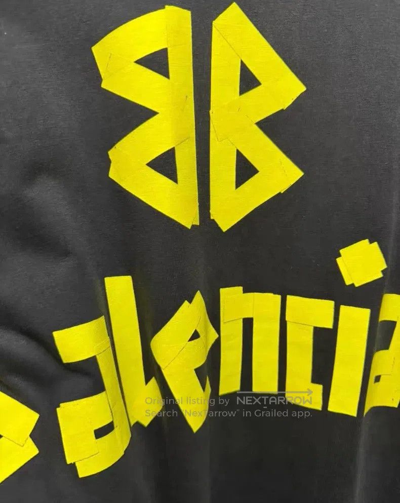 Balenciaga Balenciaga Grey tape destruction distressed round neck loo Size US L / EU 52-54 / 3 - 4 Thumbnail