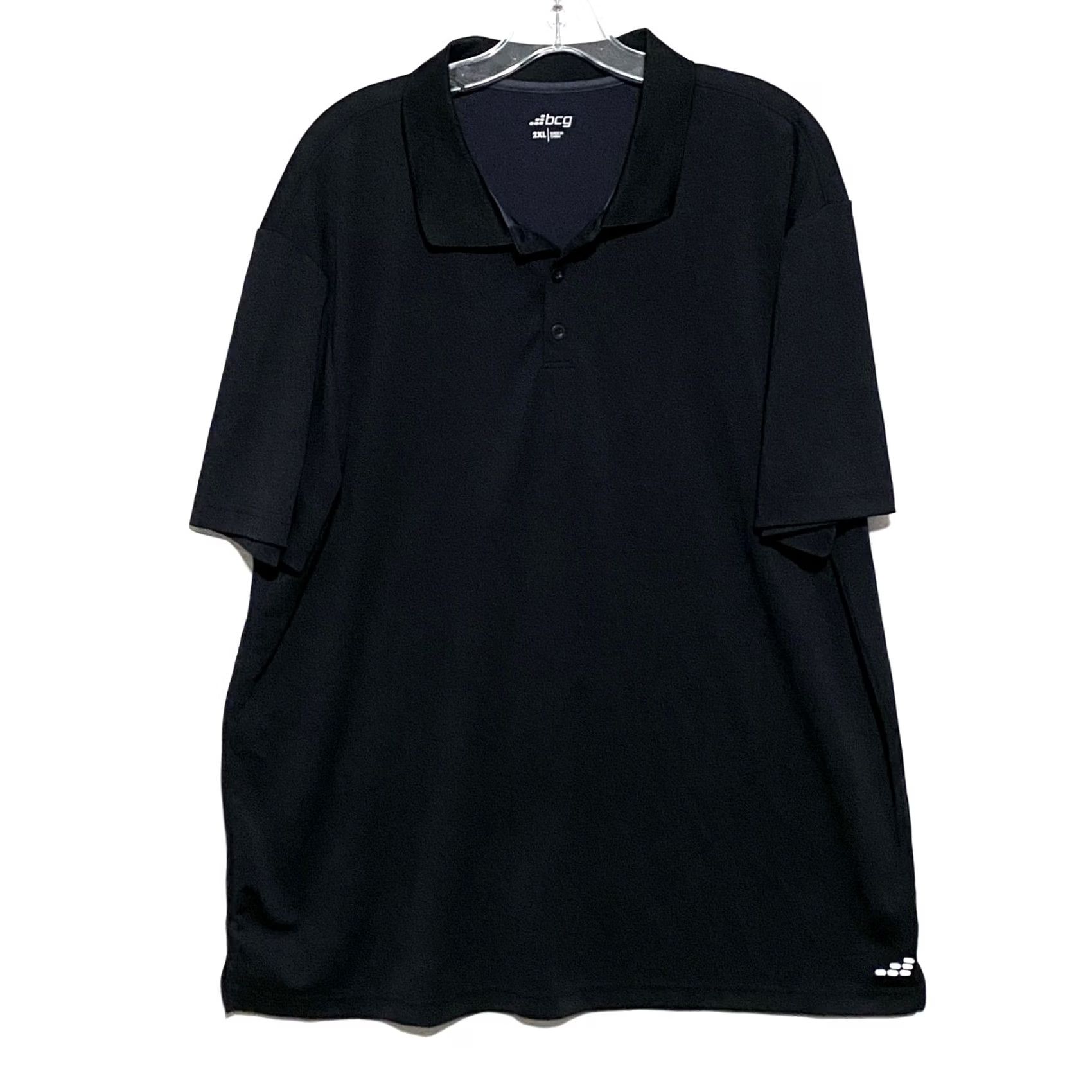 Vintage BCG Polo Shirt Mens 2XL Black Short Sleeve Collared 100% Polyester Golf Activewear Business Casual T Shirt Size US XXL / EU 58 / 5 - 2 Thumbnail