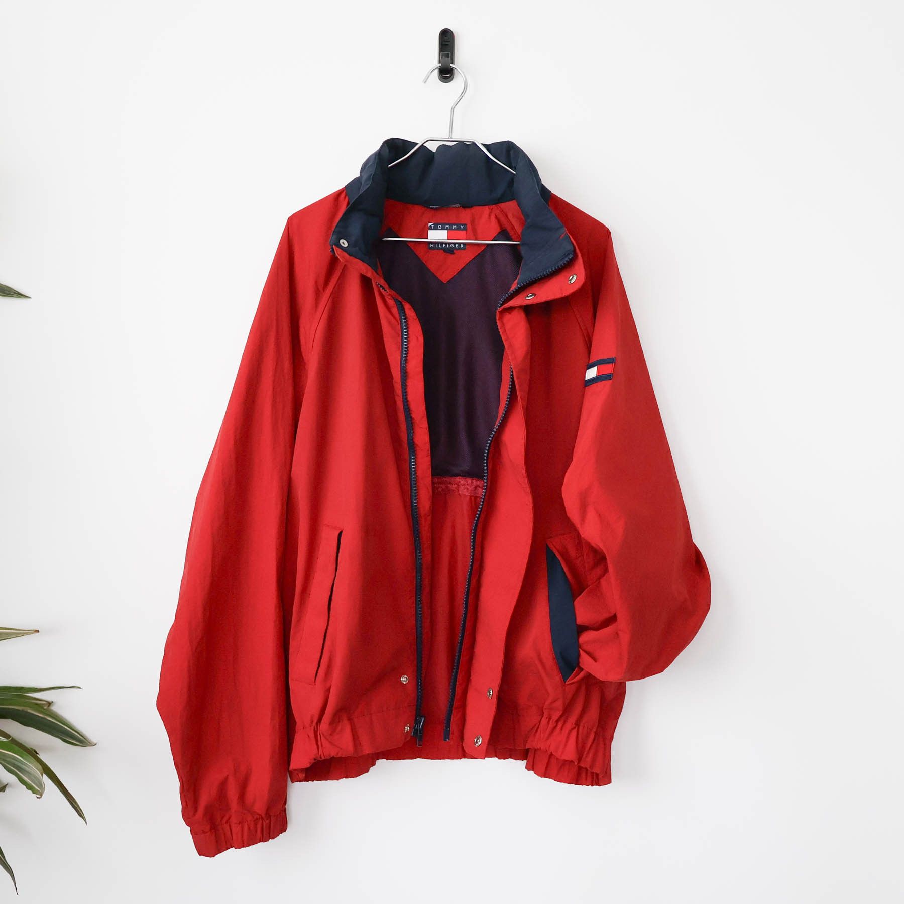 Vintage VTG 90's Tommy Hilfiger Spellout Flag Logo Sailing Jacket Size US L / EU 52-54 / 3 - 6 Thumbnail