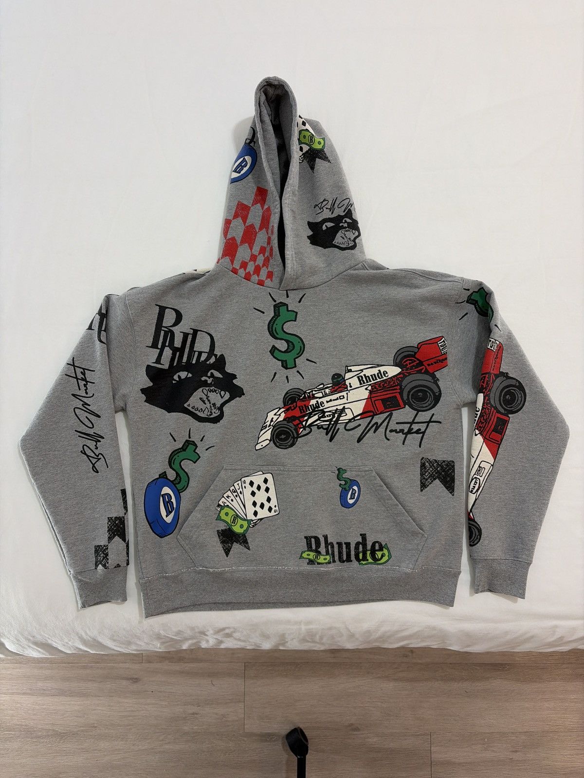 Rhude Rhude Graffiti Doodle Logo Hoodie Size US L / EU 52-54 / 3 - 1 Thumbnail