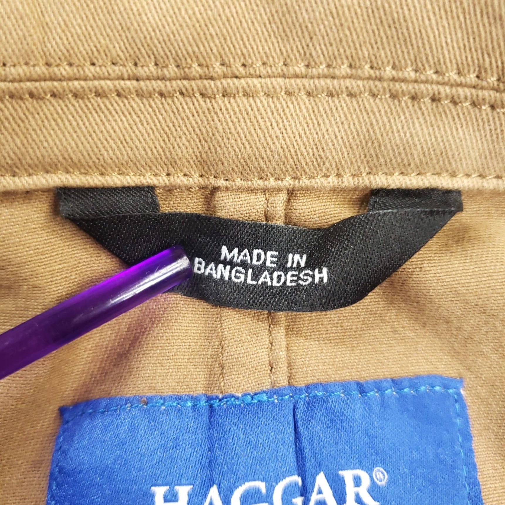 Haggar Haggar Jacket Slim Fit Men’s Small 36-38 Tan Brown Smart Wash Stretch Two-Button Notch Lapel Sport Coat Regular Cotton Spandex Vintage No Size US S / EU 44-46 / 1 - 6 Thumbnail