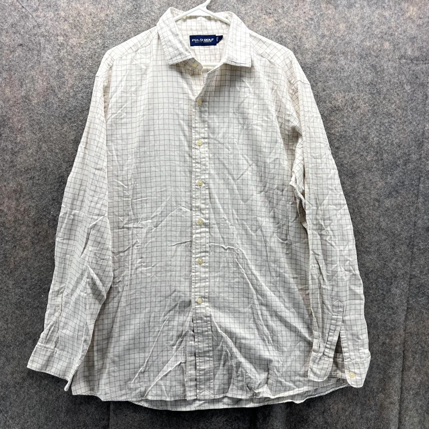 Ralph Lauren Ralph Lauren Golf Shirt Men XL White Button-Down Vintage Knit Cotton Beig­e Casual Everyday Button-Up Size US XL / EU 56 / 4 - 2 Thumbnail