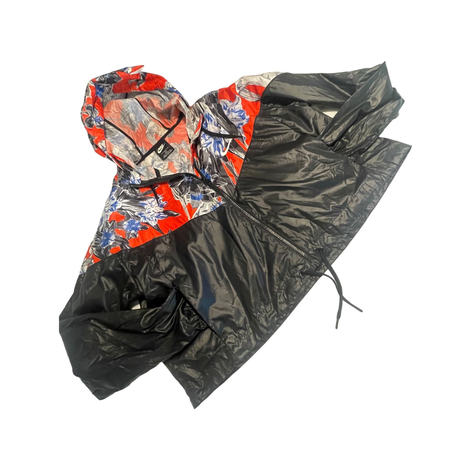 Nike Nike Women's Floral Windbreaker Jacket 1X Black Red Blue Cro Size XL / US 12-14 / IT 48-50 - 4 Thumbnail