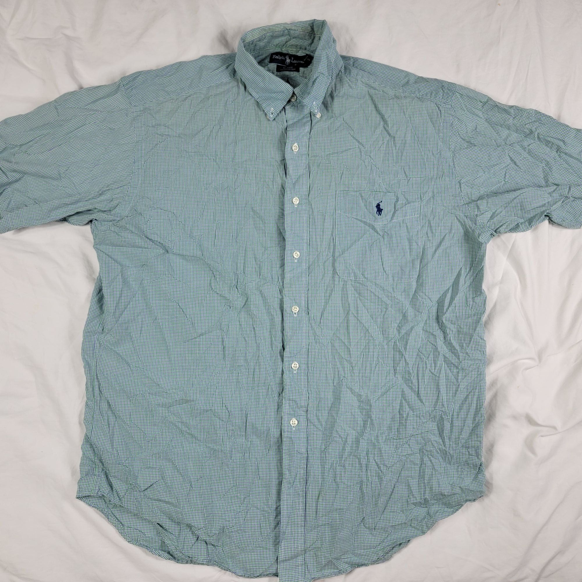 Ralph Lauren Ralph Lauren Blake Mens Large Green Plaid Button Down Shirt Size US L / EU 52-54 / 3 - 1 Thumbnail