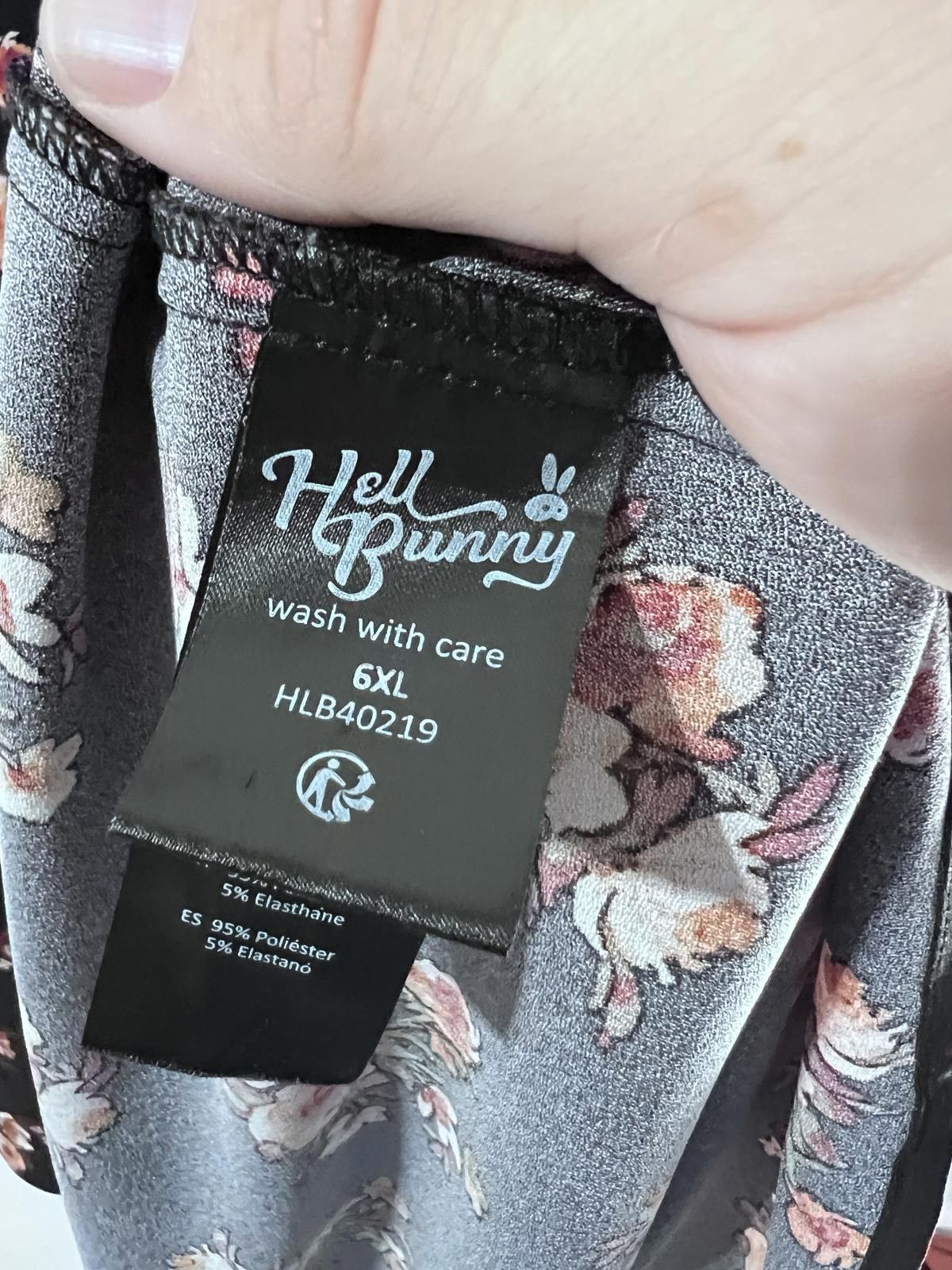 Other Hell Bunny Black Floral Midi Dress – Size 6XL Size 4XL / US 24-26 - 5 Thumbnail