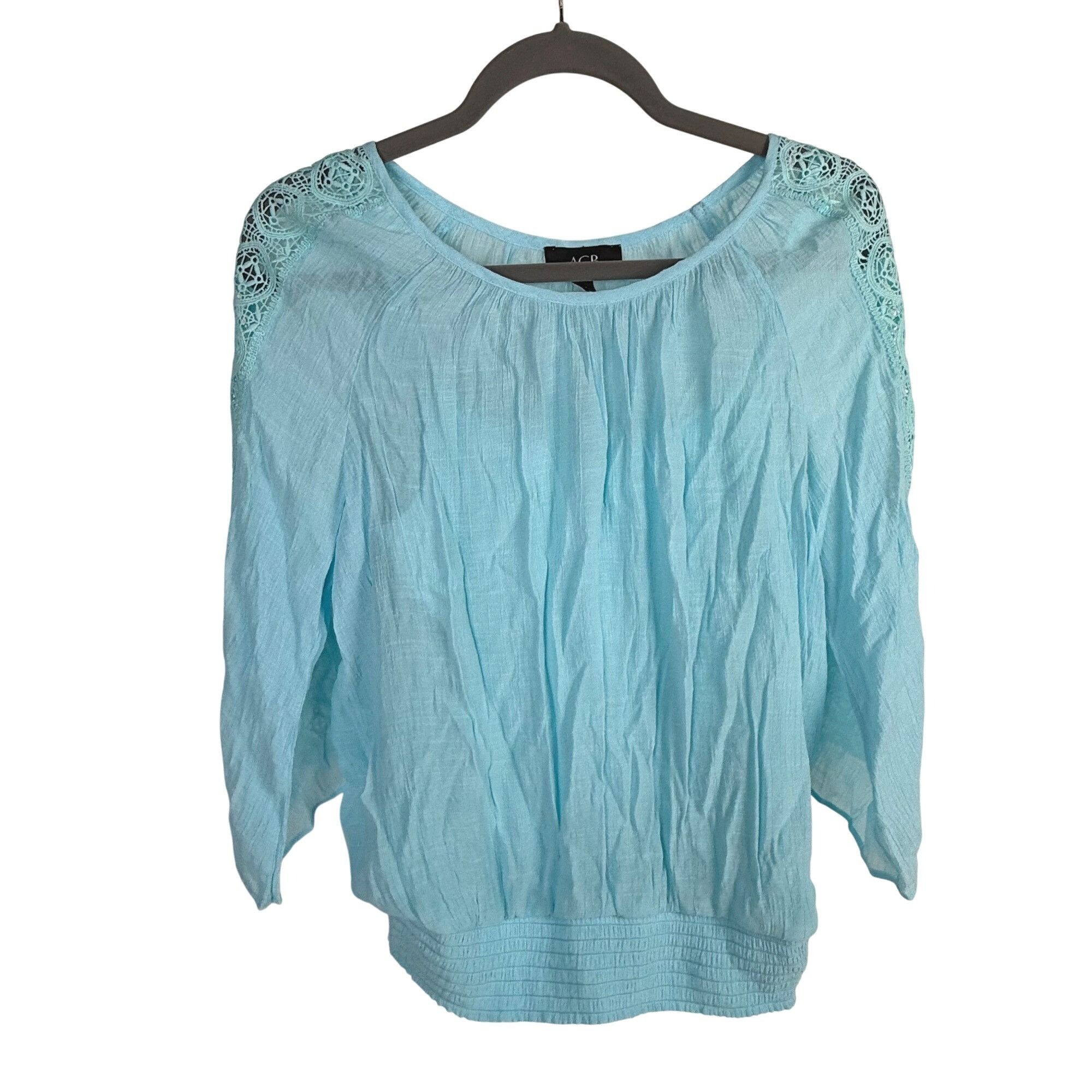 Other Gauzy Boho Crochet Layered 3/4-Sleeve Top Size M Size M / US 6-8 / IT 42-44 - 1 Thumbnail