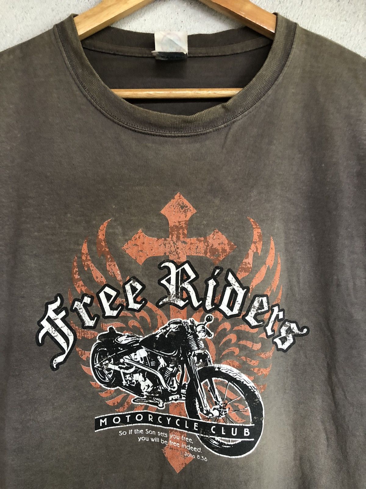 Affliction × Harley Davidson × Vintage Vintage Y2K Sunfaded Free Riders Motorcycle Club Tee Size US XL / EU 56 / 4 - 2 Thumbnail