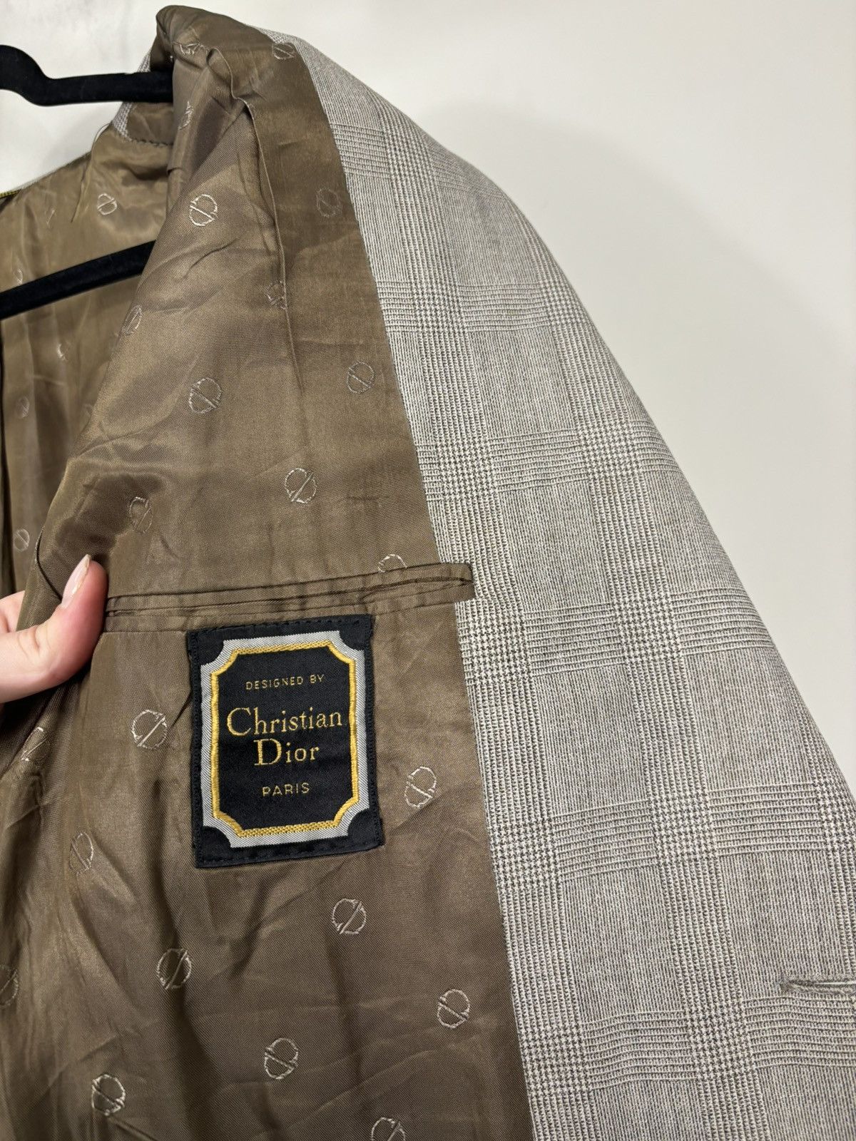 Christian Dior Monsieur Vintage Christian Dior 2-Button Checkered Wool Blazer Jacket Size 48R - 15 Thumbnail