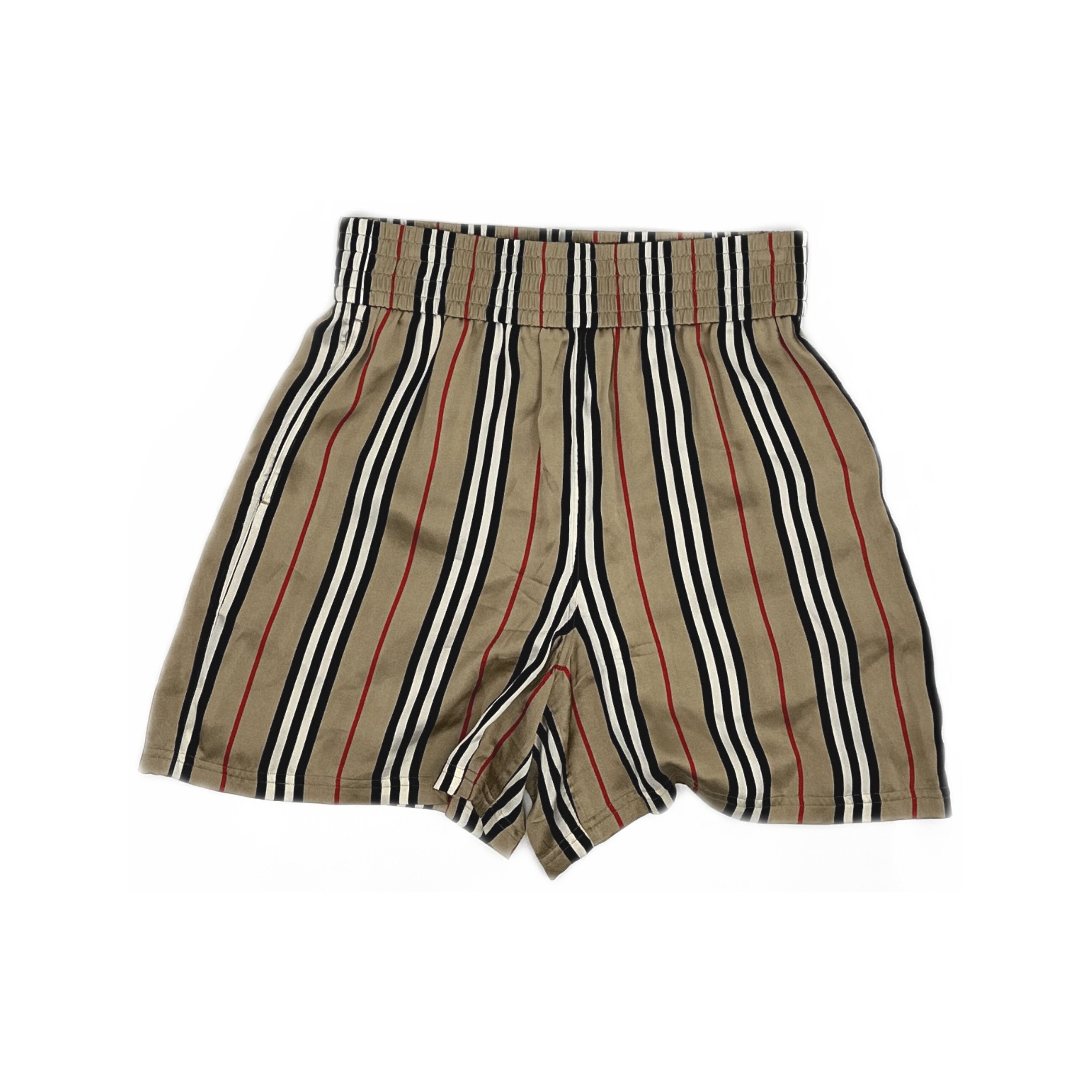 Burberry Burberry Icon Stripe Silk Shorts Size IT 36 Size 25" / US 0 / IT 36 - 1 Thumbnail