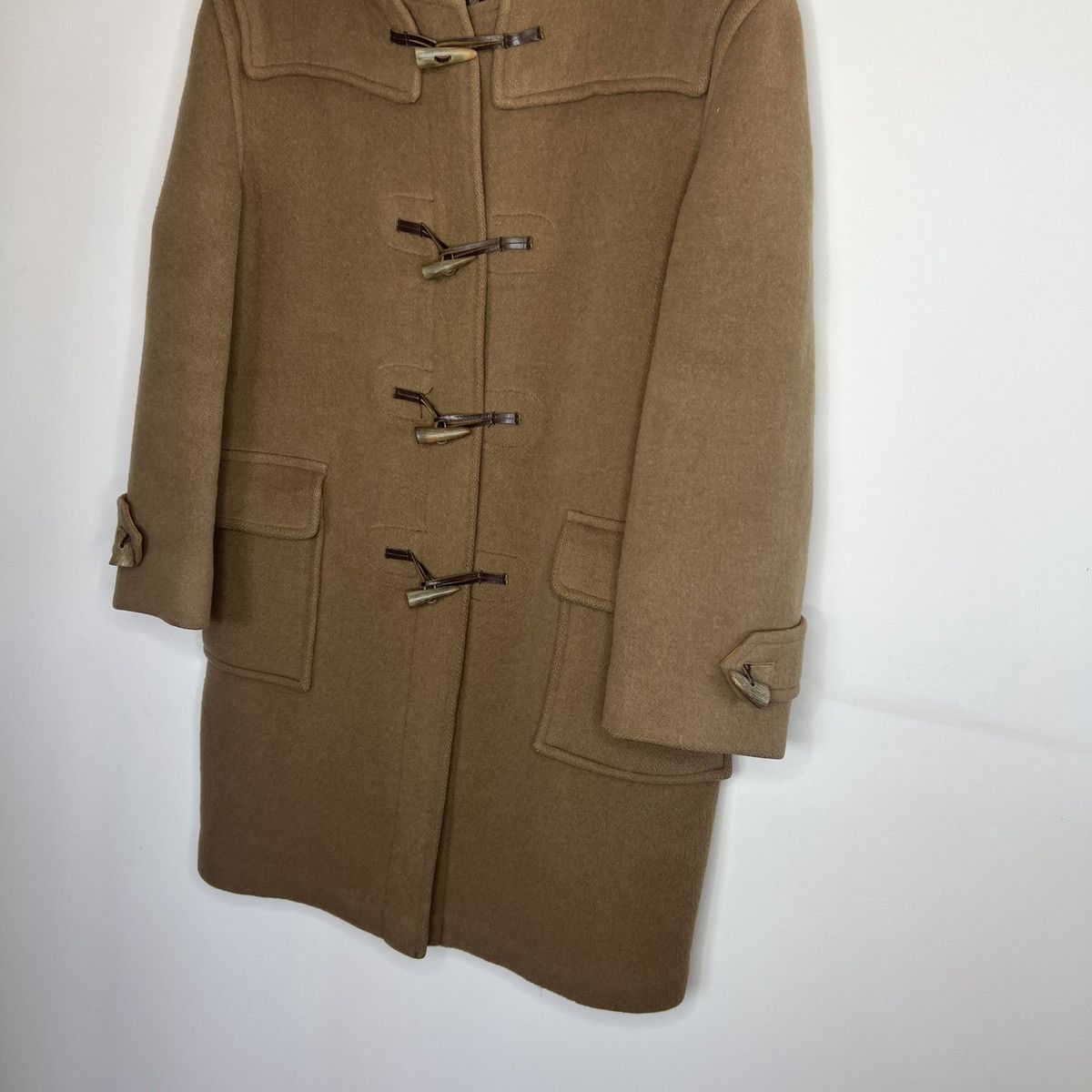 Burberry × Other UK BROWN BURBERRY DUFFLE COAT JACKET BLAZER WOOL ENGLAND OLD Size US L / EU 52-54 / 3 - 3 Thumbnail