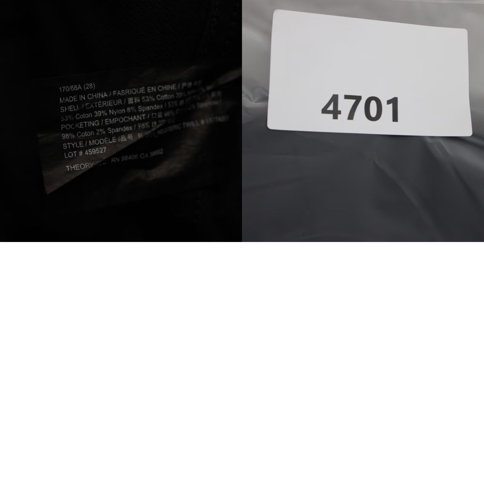 Theory Theory Neoteric Twill Pants Men 28 Black Cotton/Nylon Stretch w/28" inseam Size US 28 / EU 44 - 9 Thumbnail