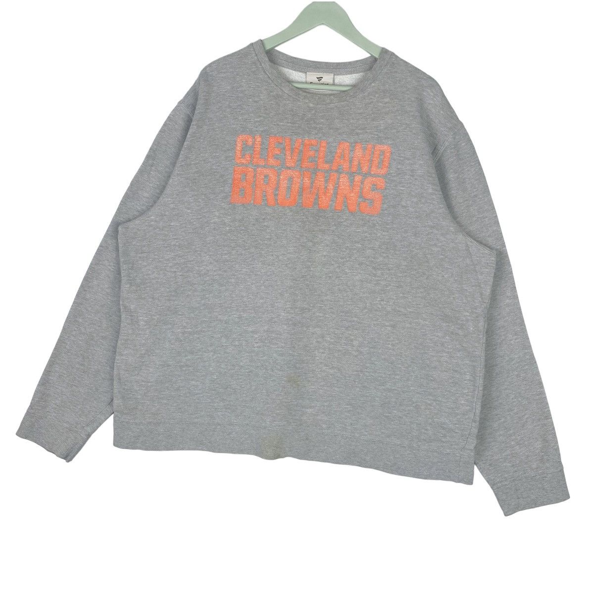 Designer × Vintage Cleveland Browns Sweatshirt Crewneck Grey Pullover Jumper Size US XXL / EU 58 / 5 - 3 Thumbnail